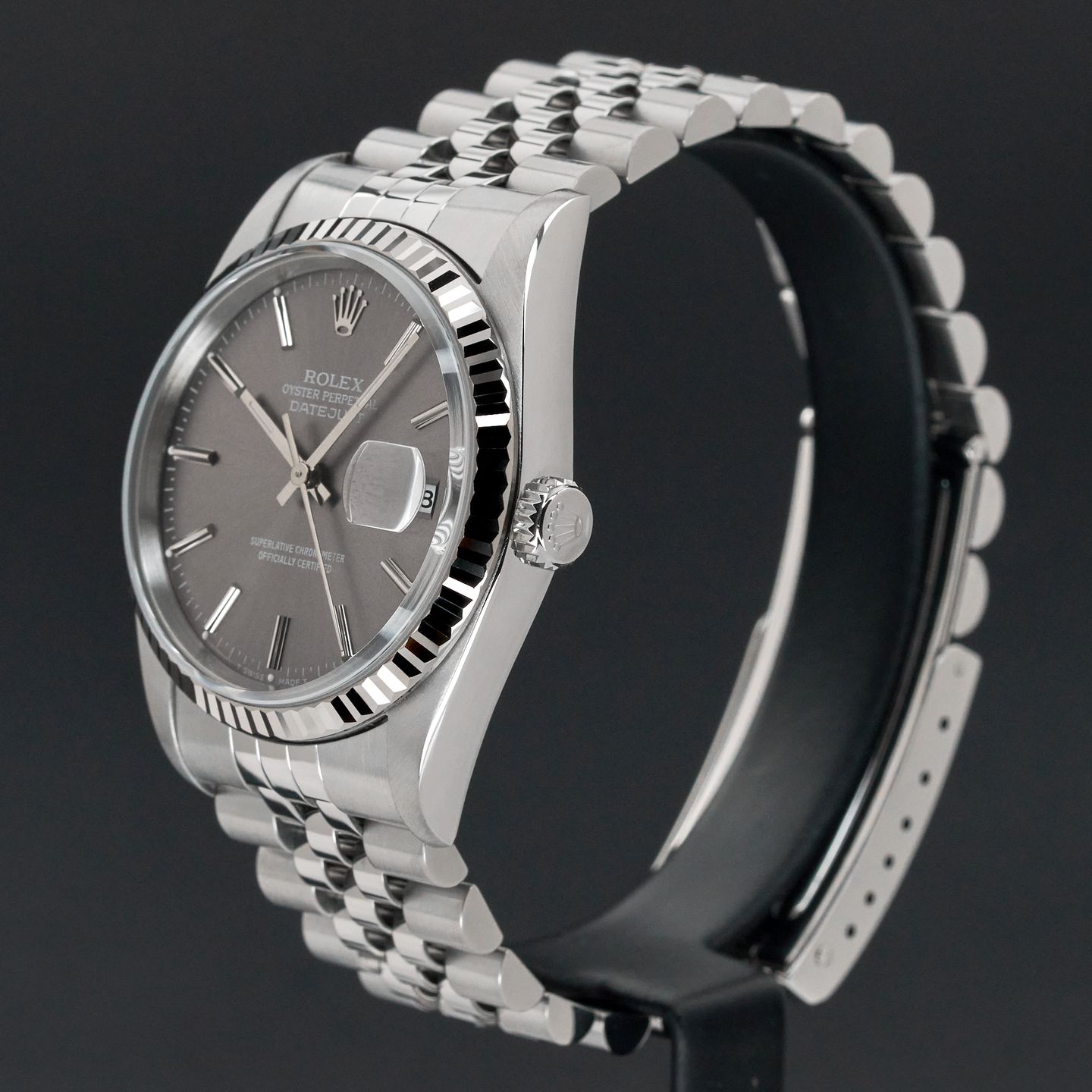 Rolex Datejust 36 16234 (1996) - Grey dial 36 mm Steel case (4/8)