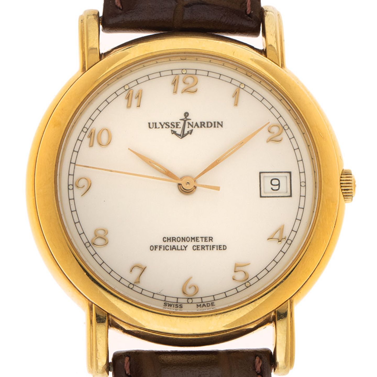 Ulysse Nardin San Marco 131-77 (1990) - Blauw wijzerplaat 38mm Geelgoud (1/8)