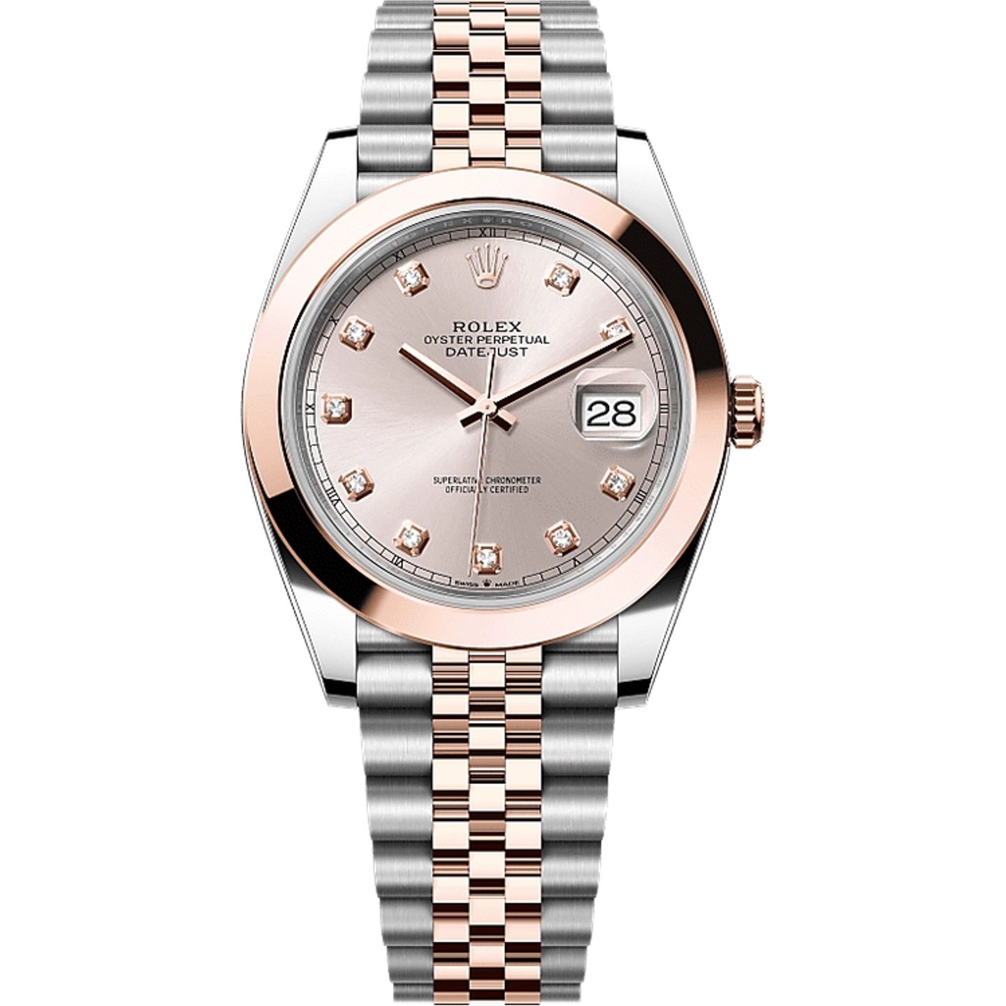 Rolex Datejust 41 126301 (2025) - Roze wijzerplaat 41mm Staal (1/1)