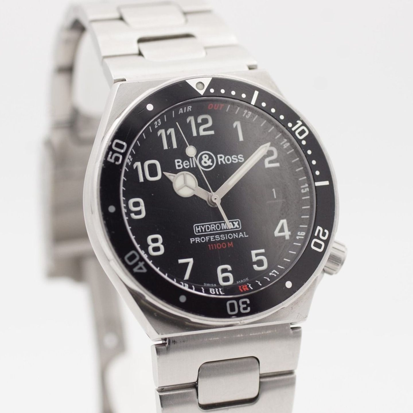 Bell & Ross Unknown HYDROMAX-S-B (2003) - Zwart wijzerplaat 40mm Staal (3/8)