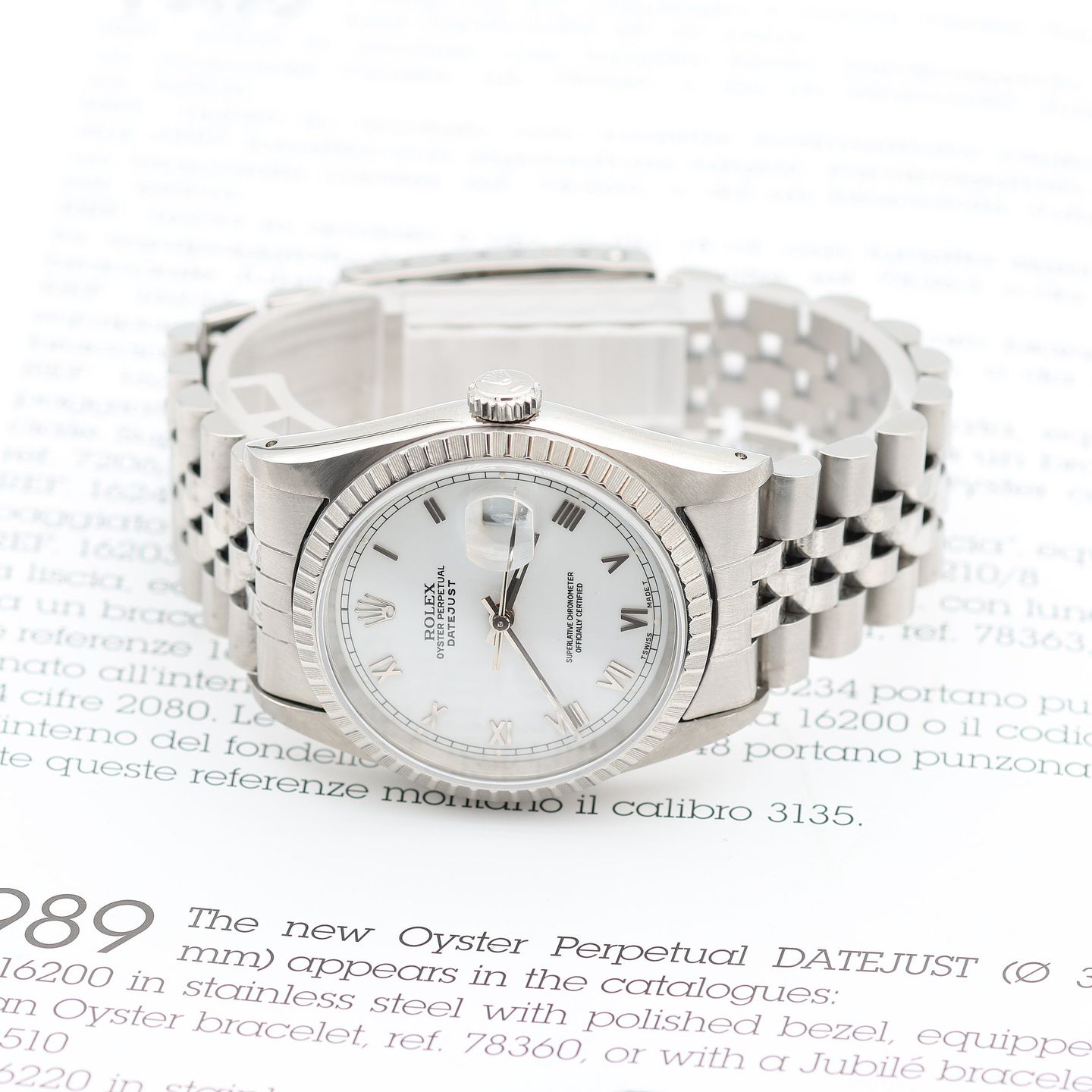Rolex Datejust 36 16220 (Onbekend (willekeurig serienummer)) - Wit wijzerplaat 36mm Staal (6/7)