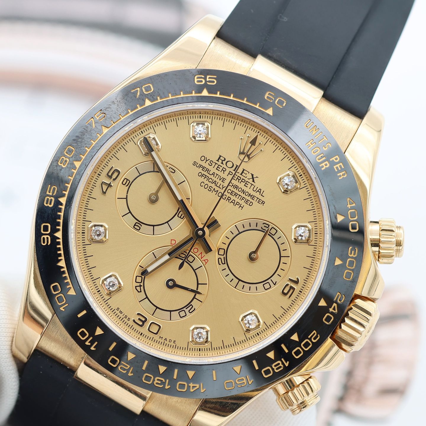 Rolex Daytona 116518LN (Onbekend (willekeurig serienummer)) - Champagne wijzerplaat 40mm Geelgoud (7/8)