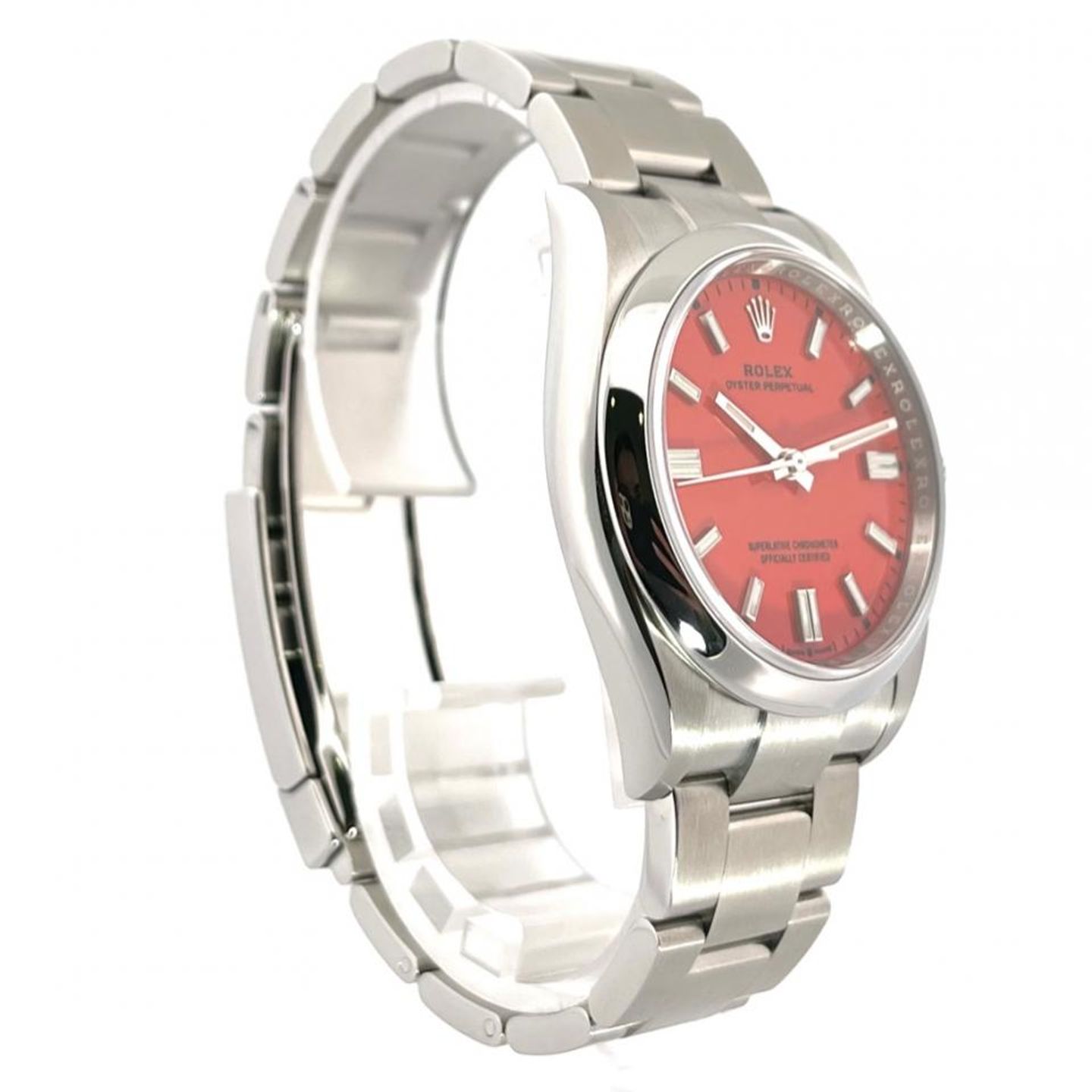 Rolex Oyster Perpetual 36 126000 (2021) - Red dial 36 mm Steel case (4/8)