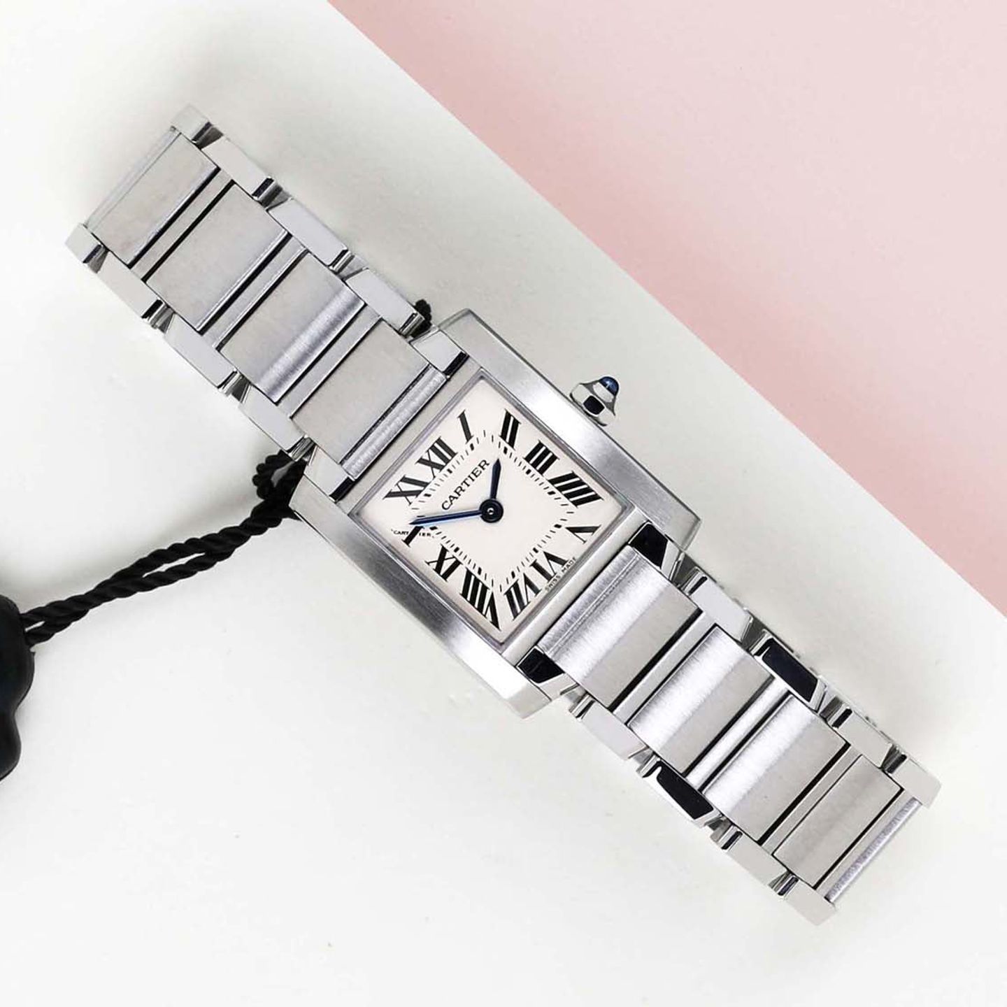 Cartier Tank Française W51008Q3 (2009) - Zilver wijzerplaat 20mm Staal (1/8)