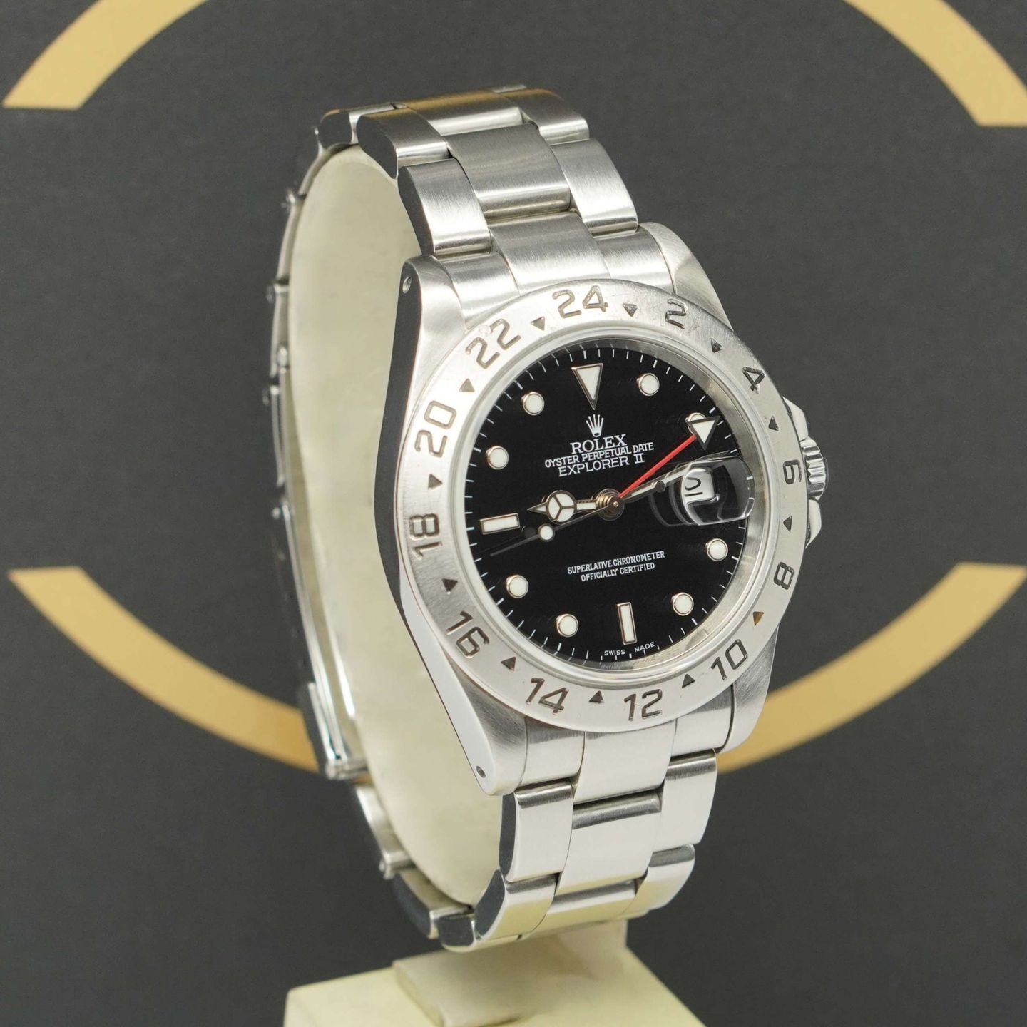 Rolex Explorer II 16570 (2001) - Zwart wijzerplaat 40mm Staal (2/7)