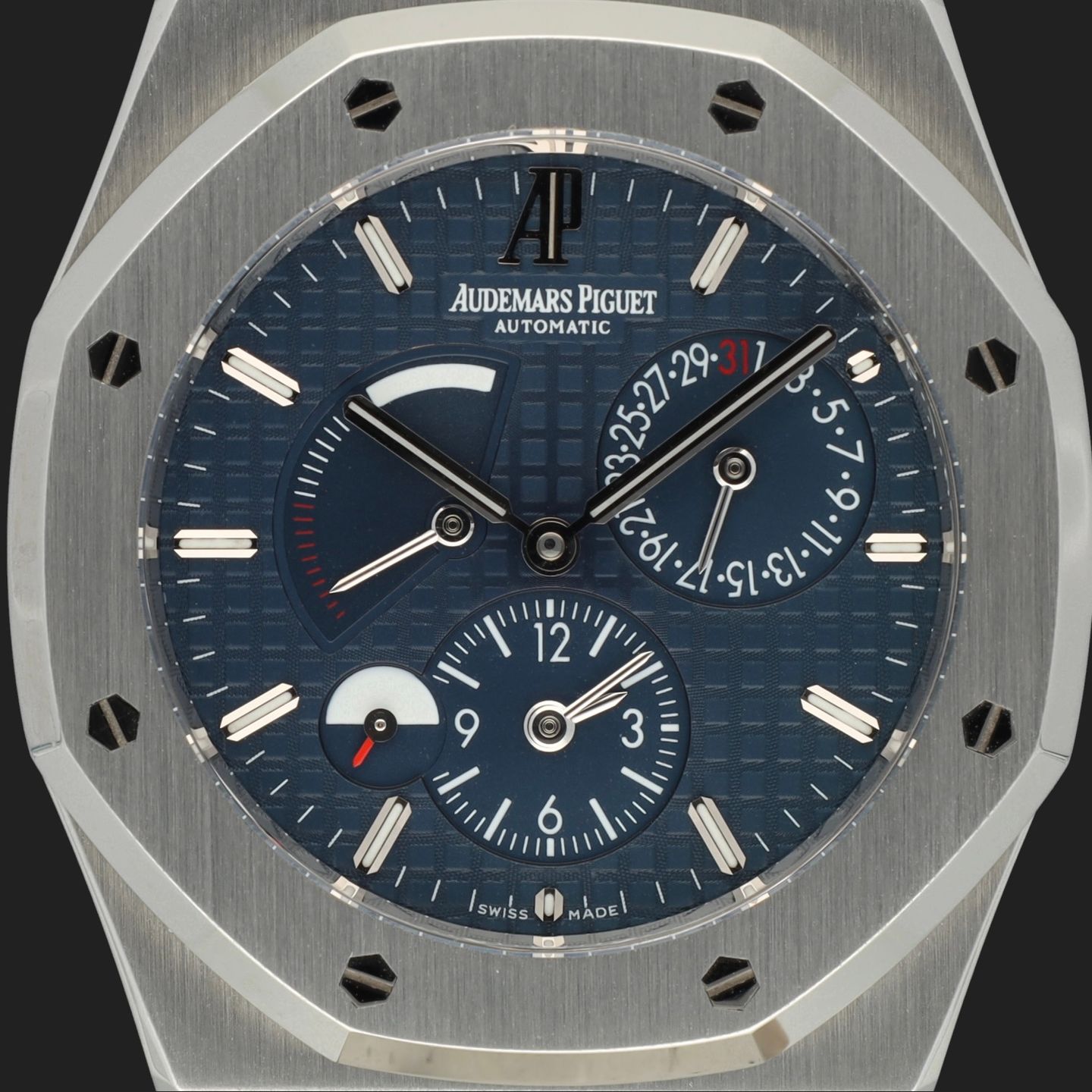 Audemars Piguet Royal Oak Dual Time 26120ST.OO.1220ST.02 (2008) - Blauw wijzerplaat 39mm Staal (2/8)