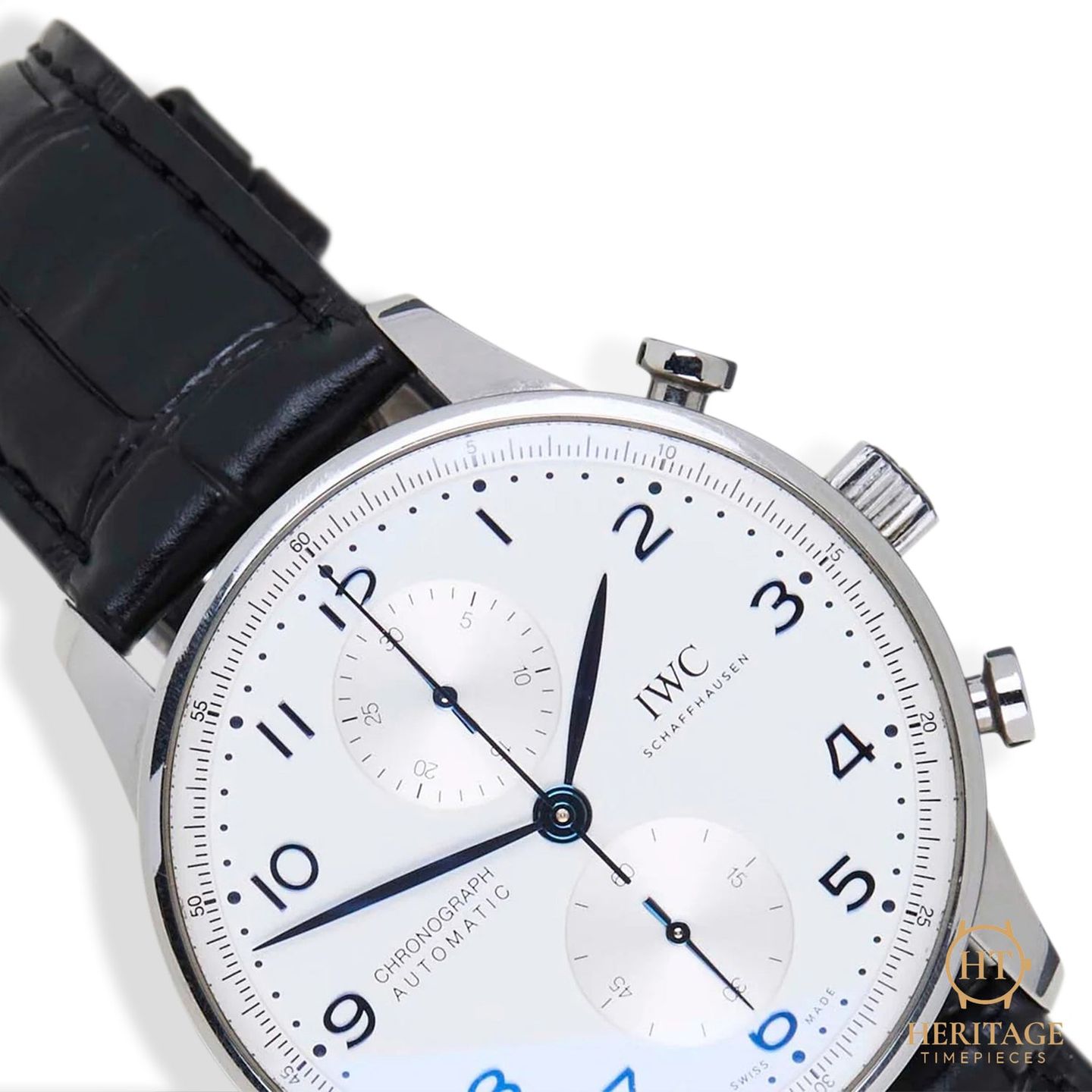 IWC Portuguese Chronograph IW371605 (2020) - Silver dial 41 mm Steel case (4/8)