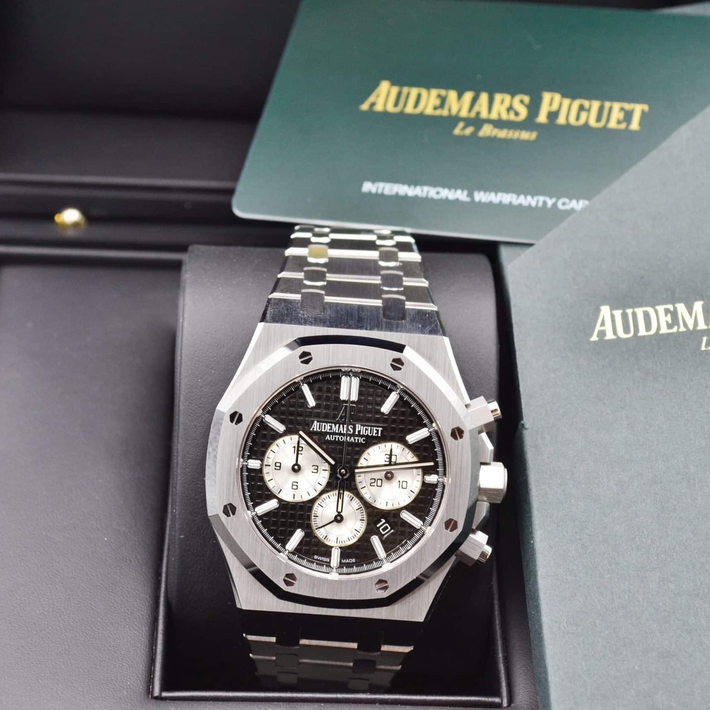 Audemars Piguet Royal Oak Chronograph 26331ST.OO.1220ST.02 (2021) - Zwart wijzerplaat 41mm Staal (7/7)