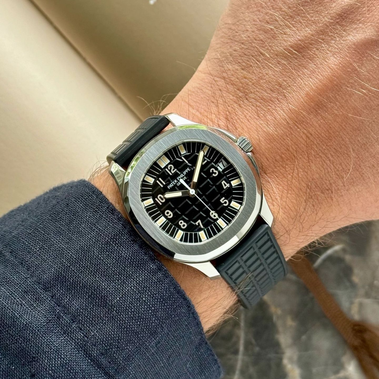 Patek Philippe Aquanaut 5065 (2001) - Black dial 39 mm Steel case (8/8)