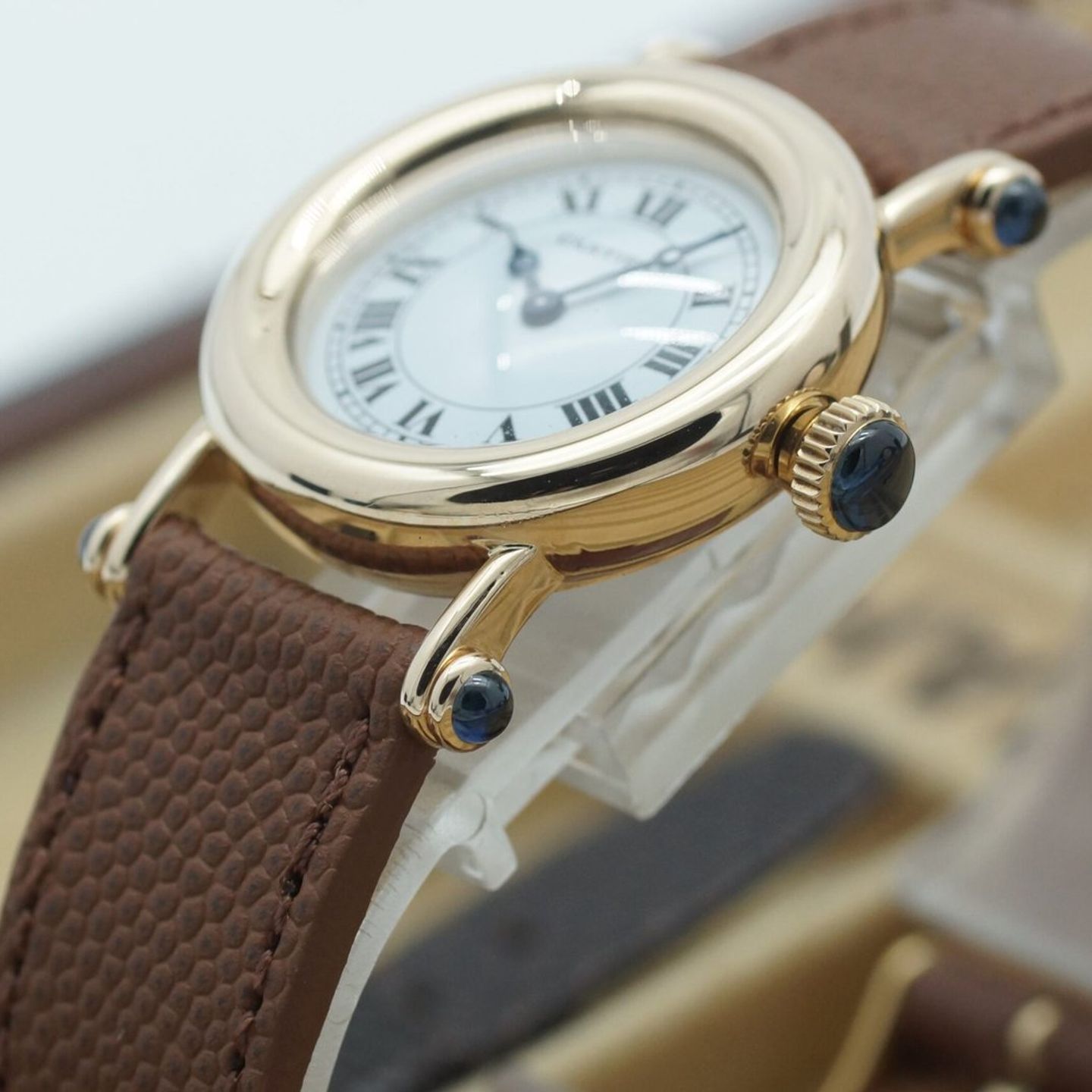 Cartier Diabolo 1440 (1995) - White dial 27 mm Yellow Gold case (5/8)