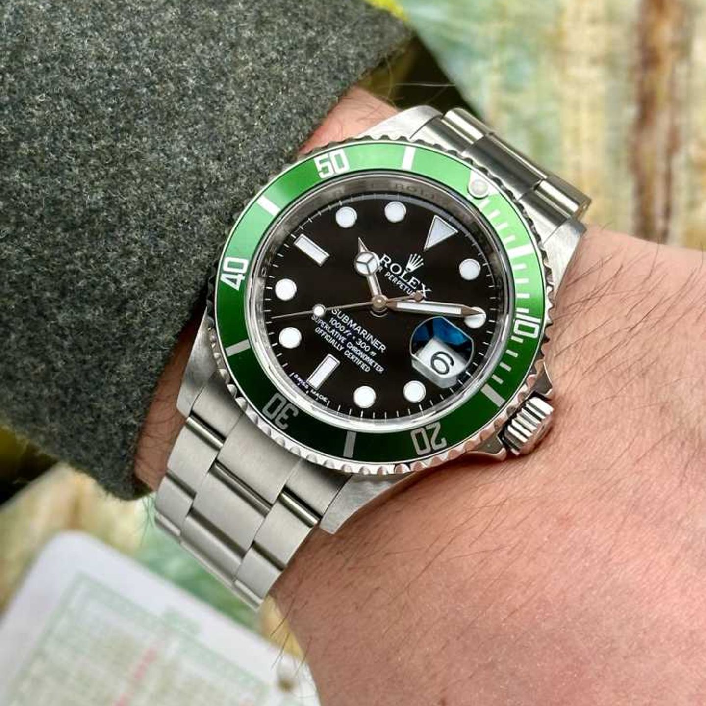 Rolex Submariner Date 16610LV (2009) - Zwart wijzerplaat 40mm Staal (5/8)