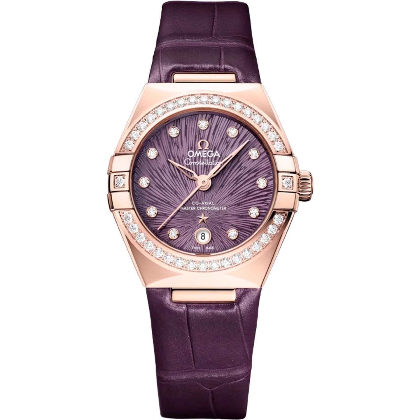 Omega Constellation 131.58.29.20.60.002 (2025) - Purple dial 29 mm Rose Gold case (1/1)