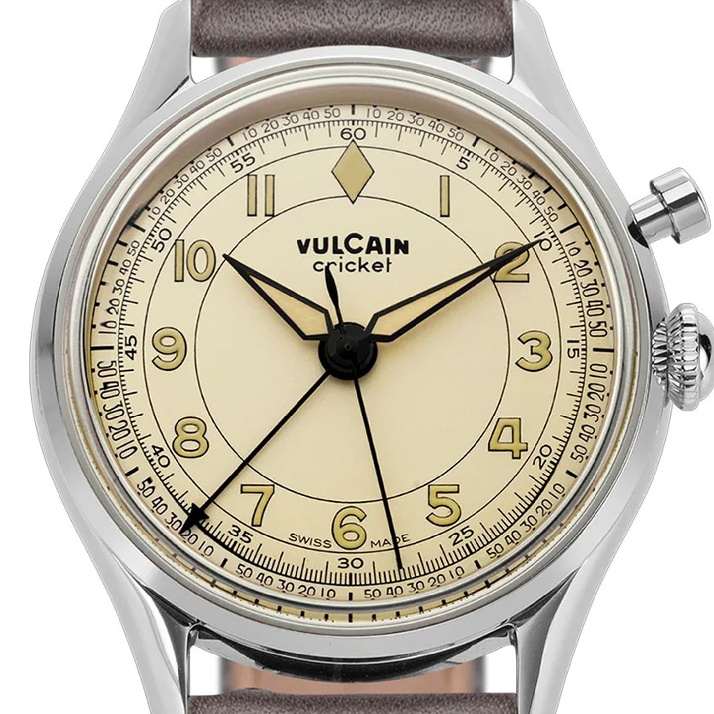 Vulcain Cricket President 100269B77.BAC313 (2025) - Beige dial 36 mm Steel case (1/7)