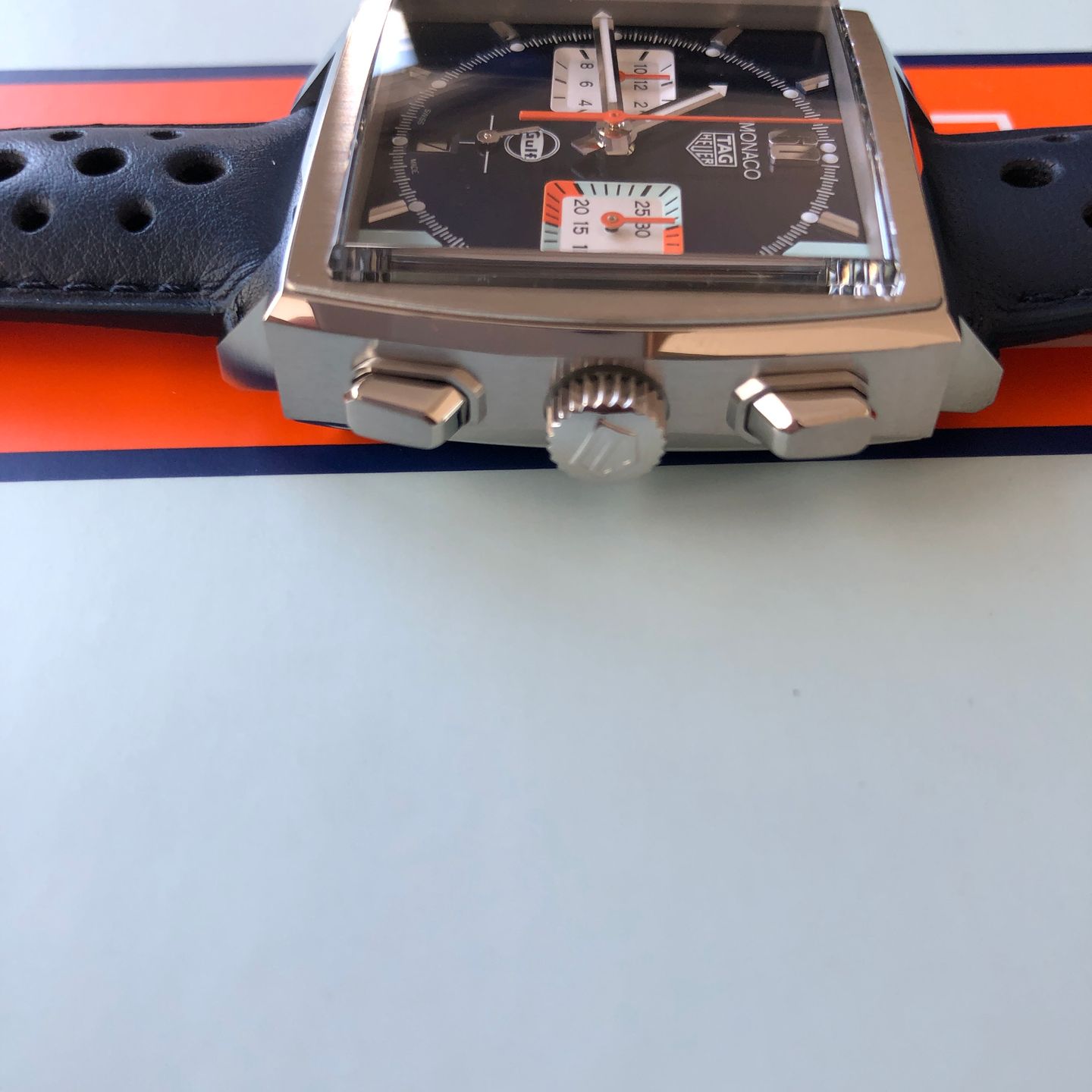 TAG Heuer Monaco CBl2115.FC6494 (2022) - Blue dial 39 mm Steel case (5/7)