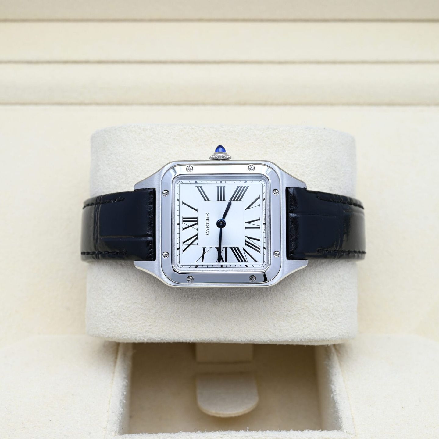 Cartier Santos Dumont WSSA0023 (2025) - Silver dial 28 mm Steel case (5/8)