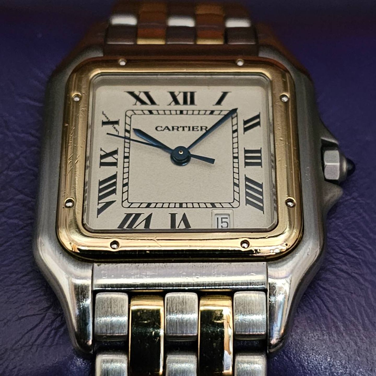 Cartier Panthère 187949 (1994) - White dial 27 mm Gold/Steel case (1/5)