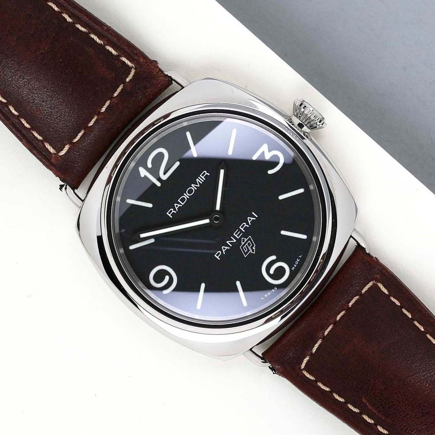 Panerai Radiomir PAM00753 (2022) - Zwart wijzerplaat 45mm Staal (1/8)