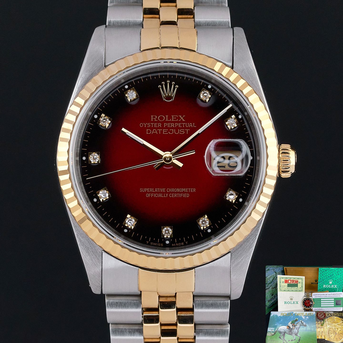 Rolex Datejust 36 16233 (1990) - 36 mm Gold/Steel case (1/8)