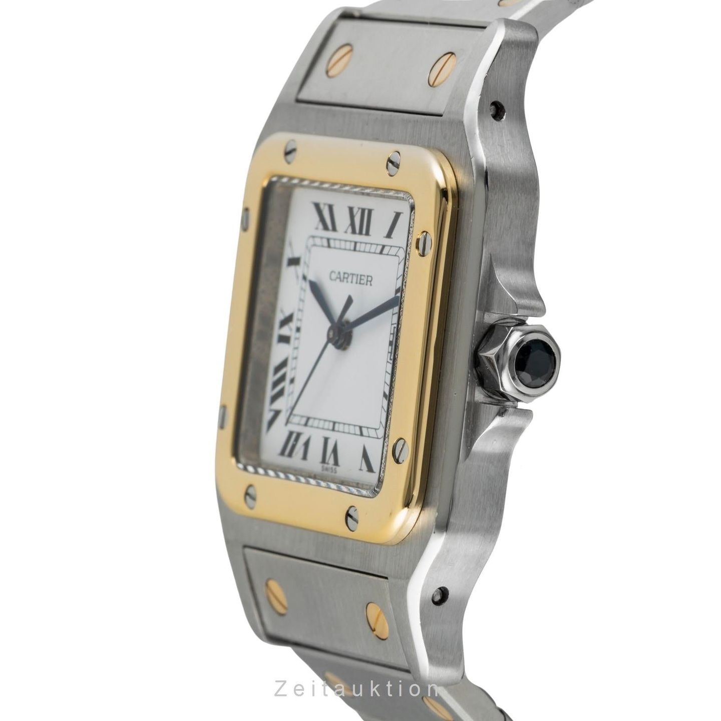 Cartier Santos 2961 (1986) - White dial 29 mm Gold/Steel case (5/8)
