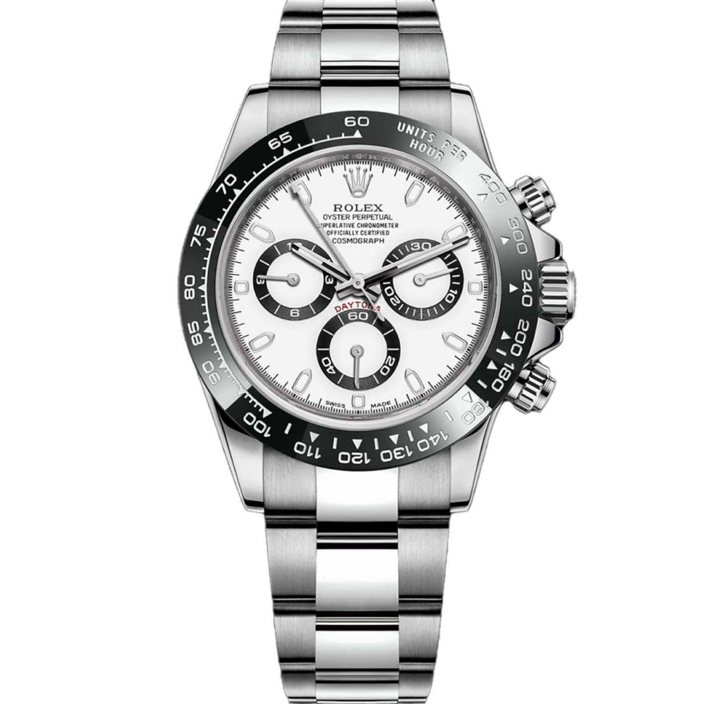 Rolex Daytona 126500LN (Onbekend (willekeurig serienummer)) - Wit wijzerplaat 40mm Staal (1/8)