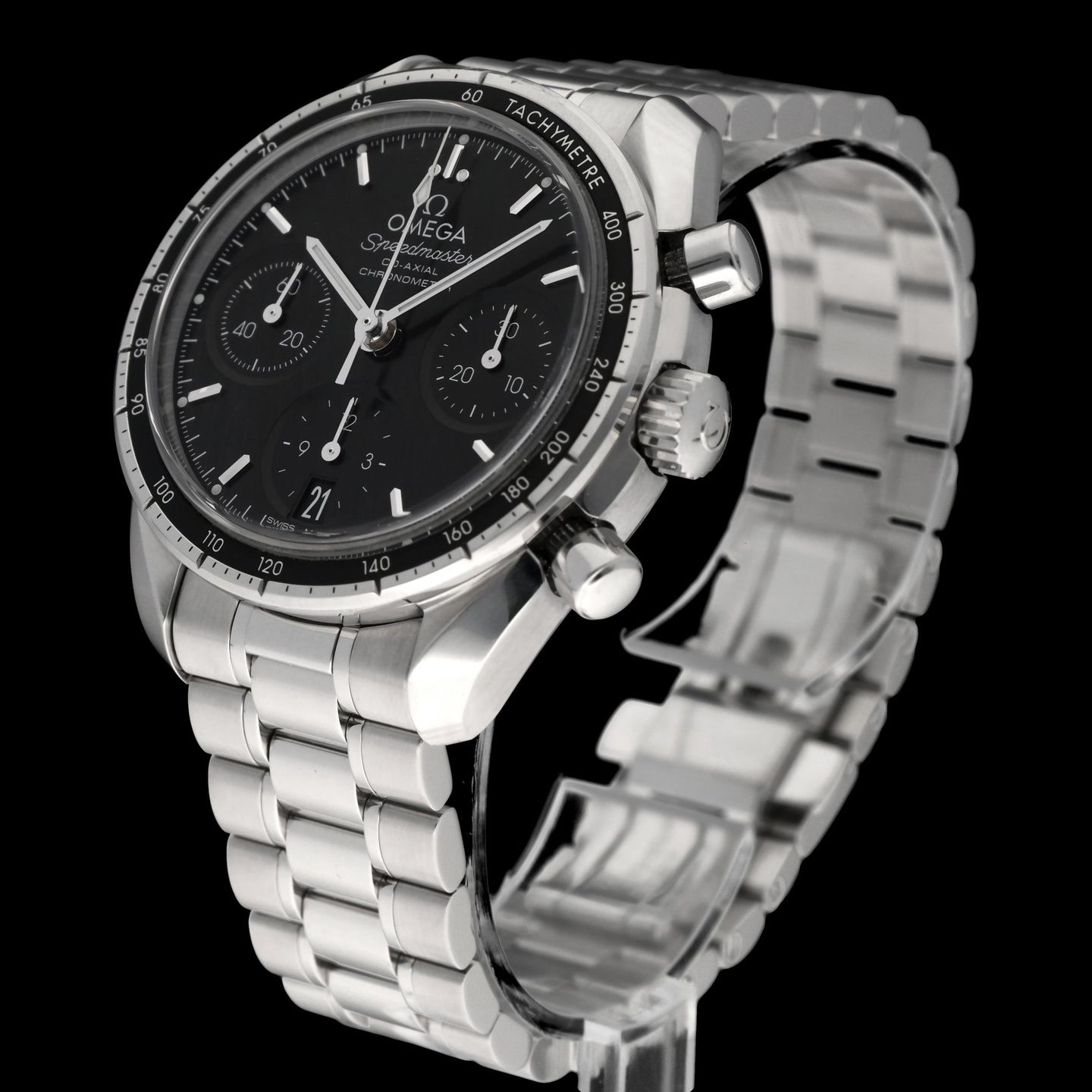 Omega Speedmaster 324.30.38.50.01.001 (2009) - Zwart wijzerplaat 38mm Staal (5/8)