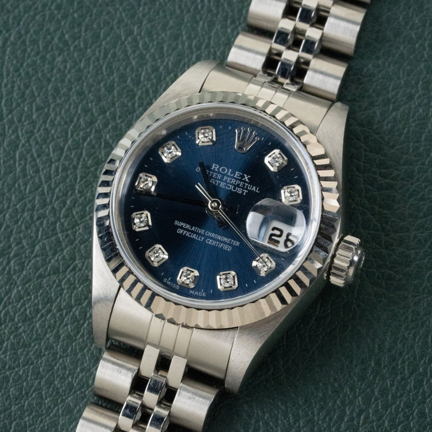 Rolex Lady-Datejust 79174 (2001) - Blue dial 26 mm Steel case (4/8)