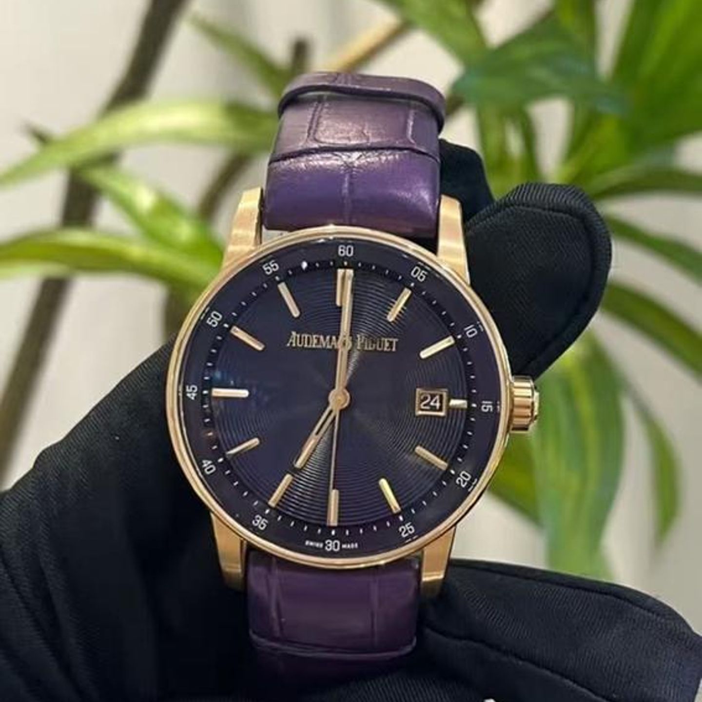 Audemars Piguet CODE 11.59 77410OR.OO.A623CR.01 (2025) - Paars wijzerplaat 38mm Roségoud (5/10)
