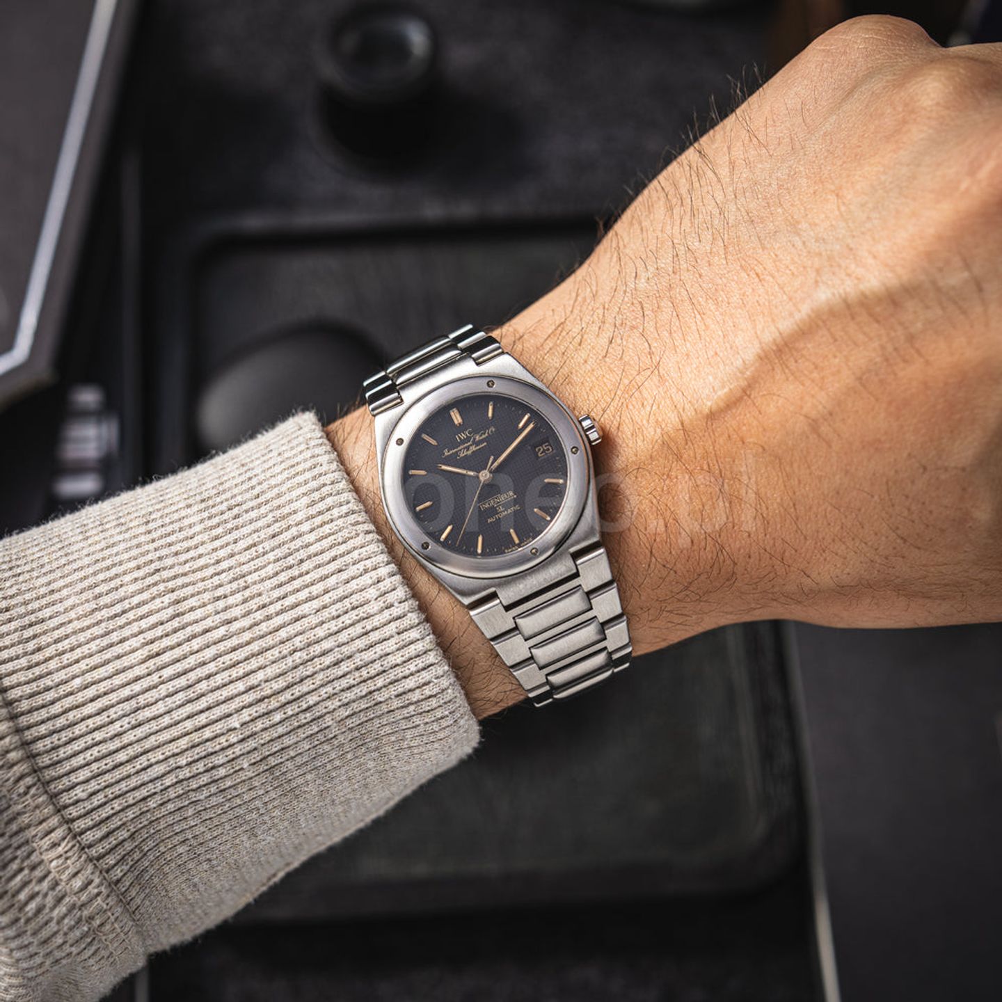 IWC Ingenieur Automatic IW3506 (Unknown (random serial)) - Black dial 34 mm Steel case (3/8)