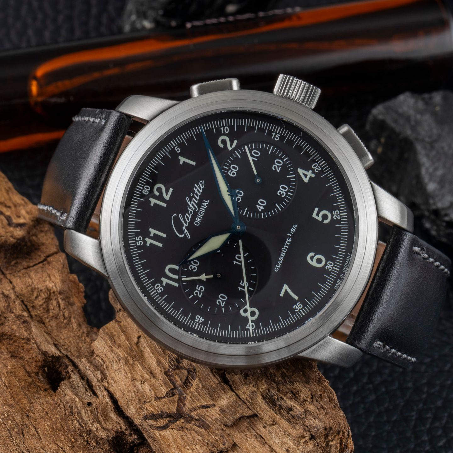 Glashütte Original Senator Navigator Chronograph 1-39-34-17-17-04 (Unknown (random serial)) - Black dial 45 mm Steel case (2/8)