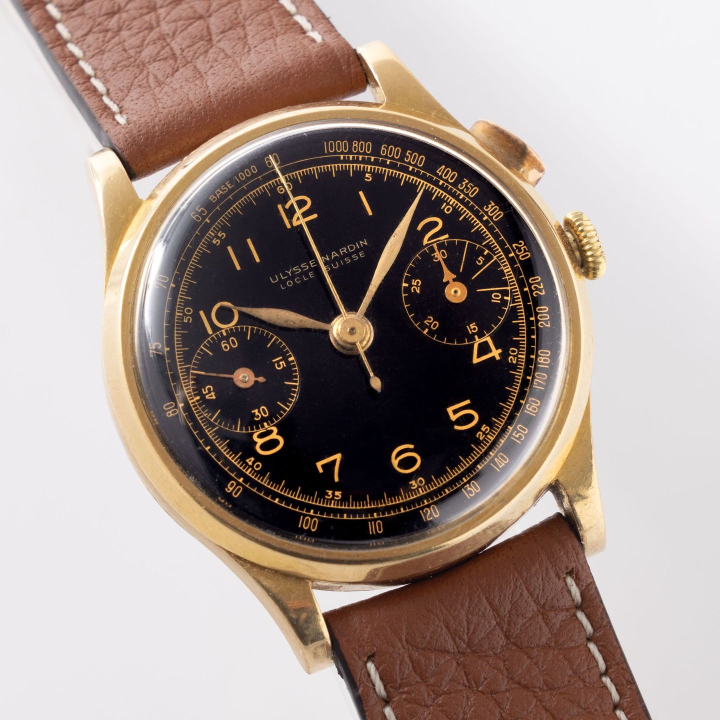 Ulysse Nardin Vintage Unknown (1930) - Black dial 33 mm Yellow Gold case (1/7)