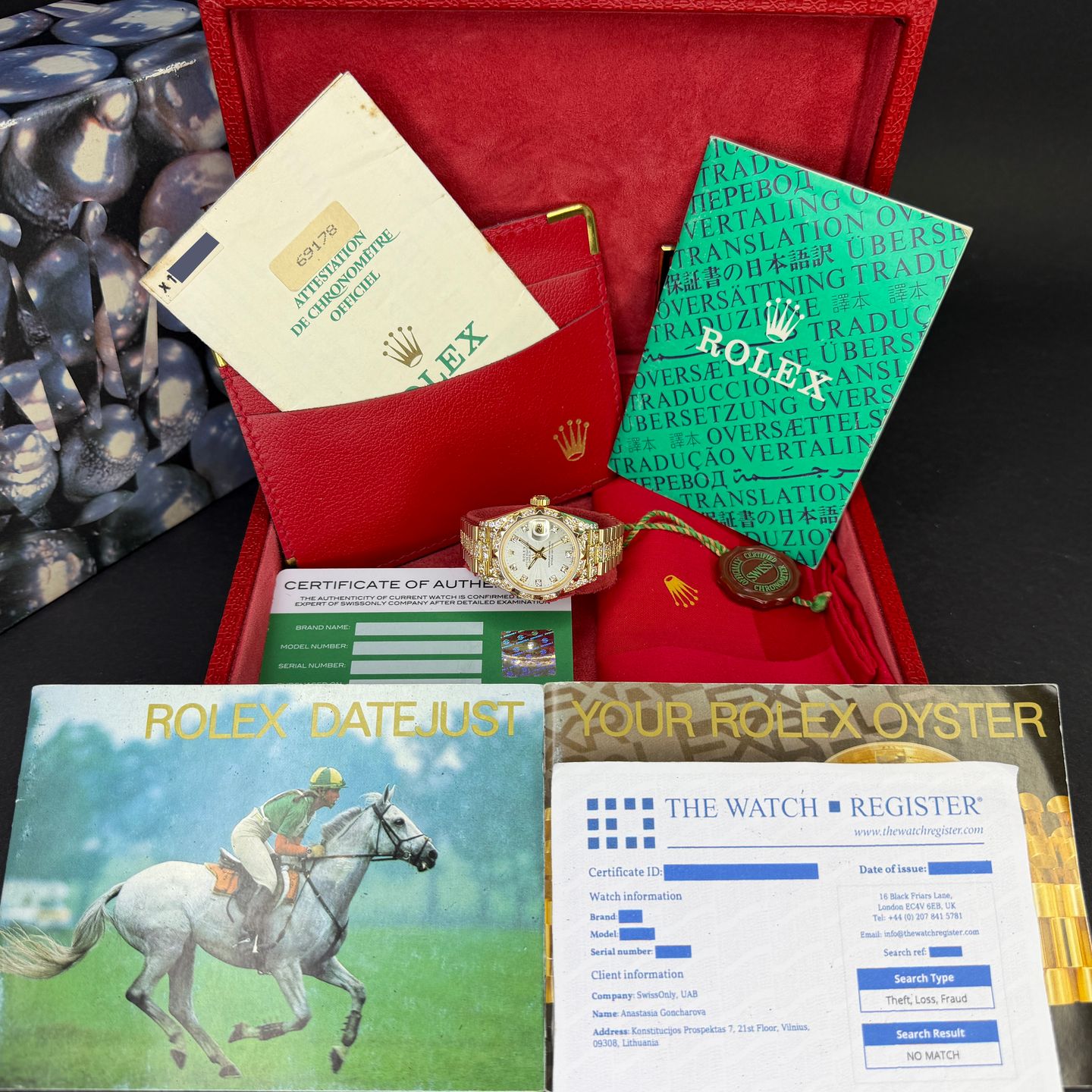 Rolex Lady-Datejust 69178 (1991) - Silver dial 26 mm Yellow Gold case (3/8)