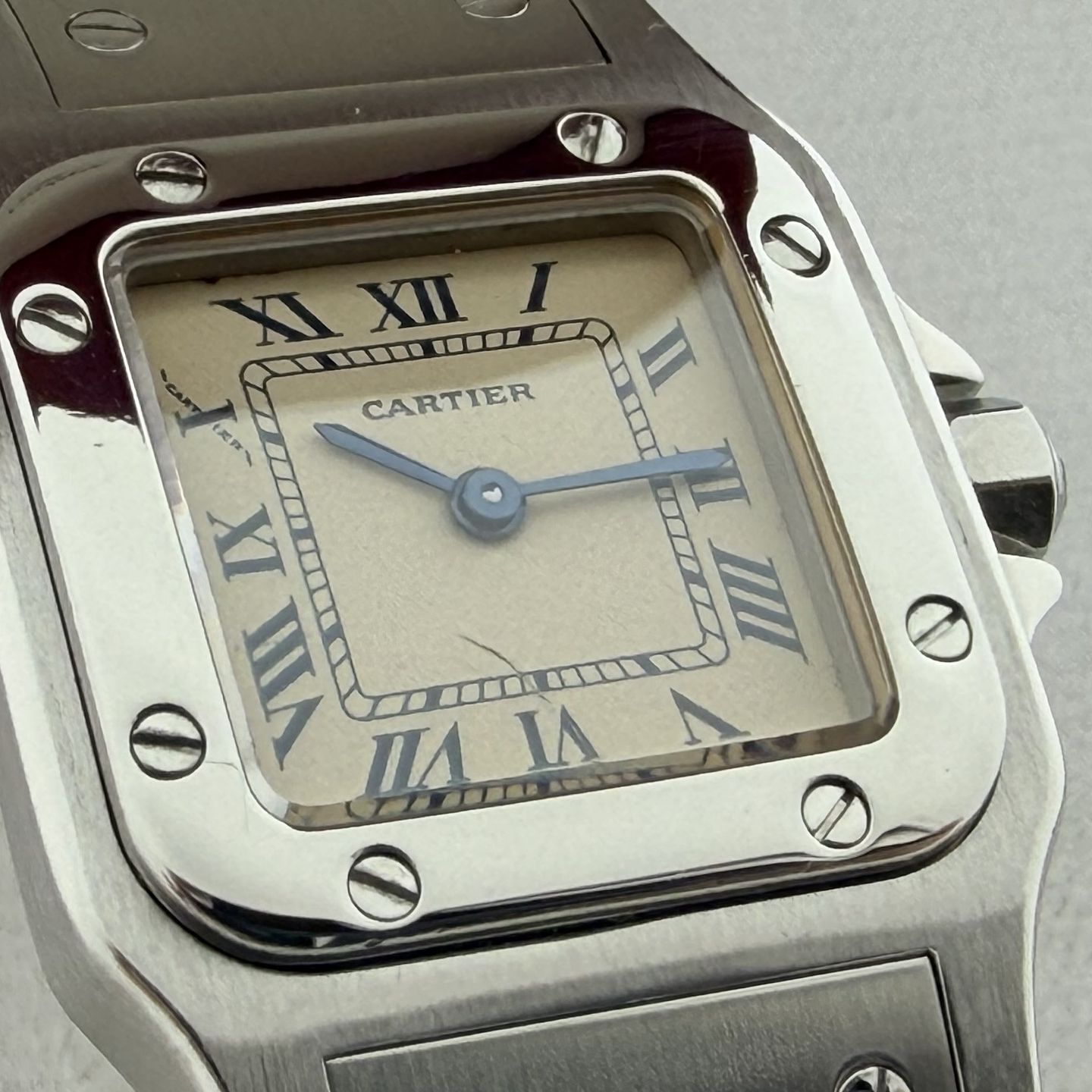 Cartier Santos Galbée W20017D6 (1993) - Silver dial 24 mm Steel case (8/8)