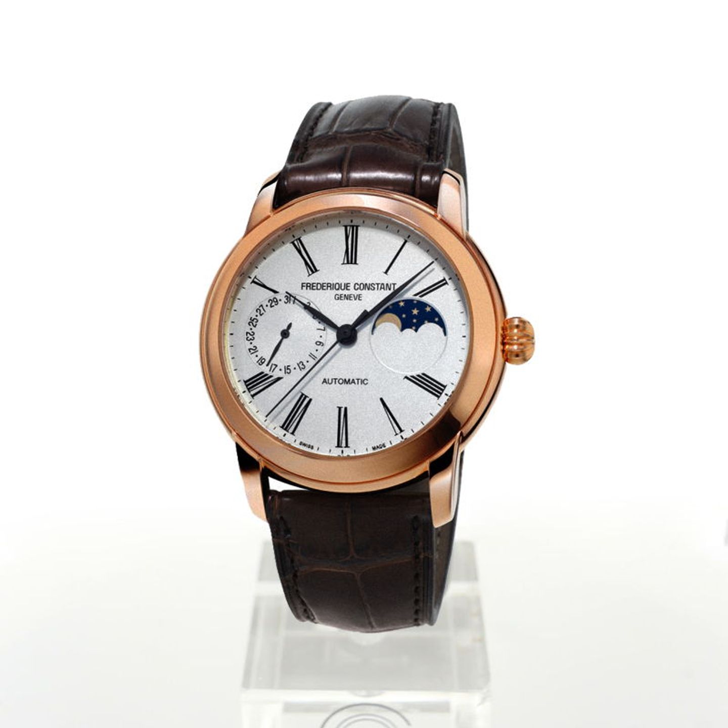 Frederique Constant Manufacture Classic Moonphase FC-712MS4H4 (2024) - Silver dial 42 mm Rose Gold case (2/2)