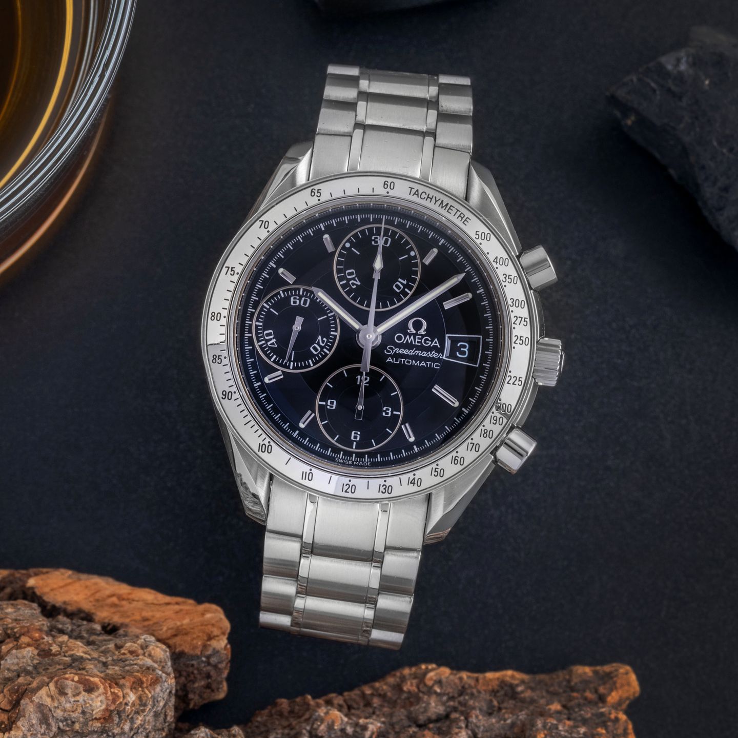 Omega Speedmaster Date 3513.50.00 (1999) - Black dial 39 mm Steel case (1/8)