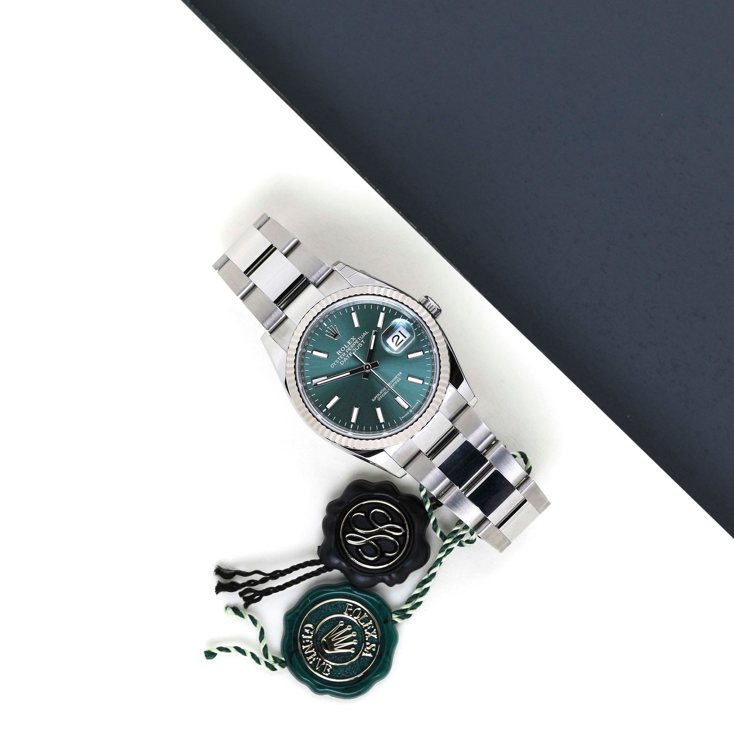 Rolex Datejust 36 126234 (2024) - Groen wijzerplaat 36mm Staal (2/8)