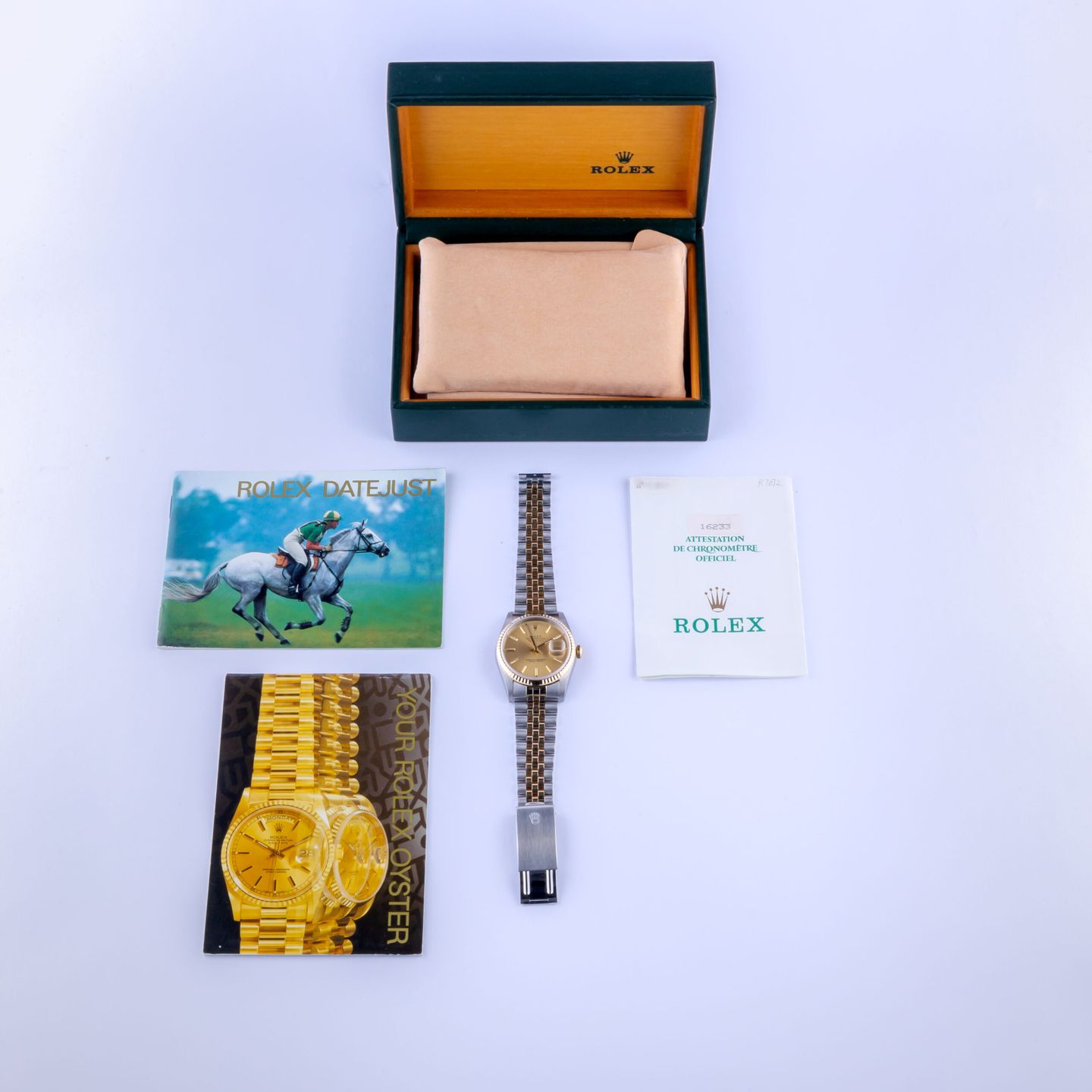 Rolex Datejust 36 16233 (1991) - Champagne dial 36 mm Gold/Steel case (7/7)