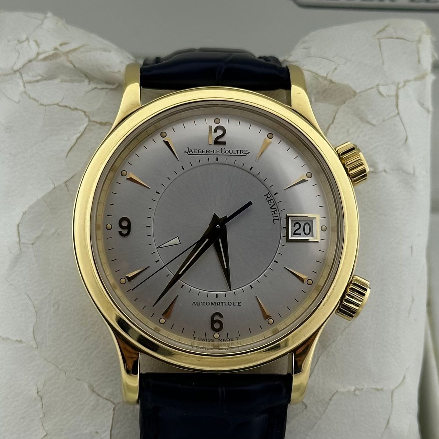 Jaeger-LeCoultre Master Memovox 141.1.97 (Onbekend (willekeurig serienummer)) - Zilver wijzerplaat 39mm Geelgoud (1/8)