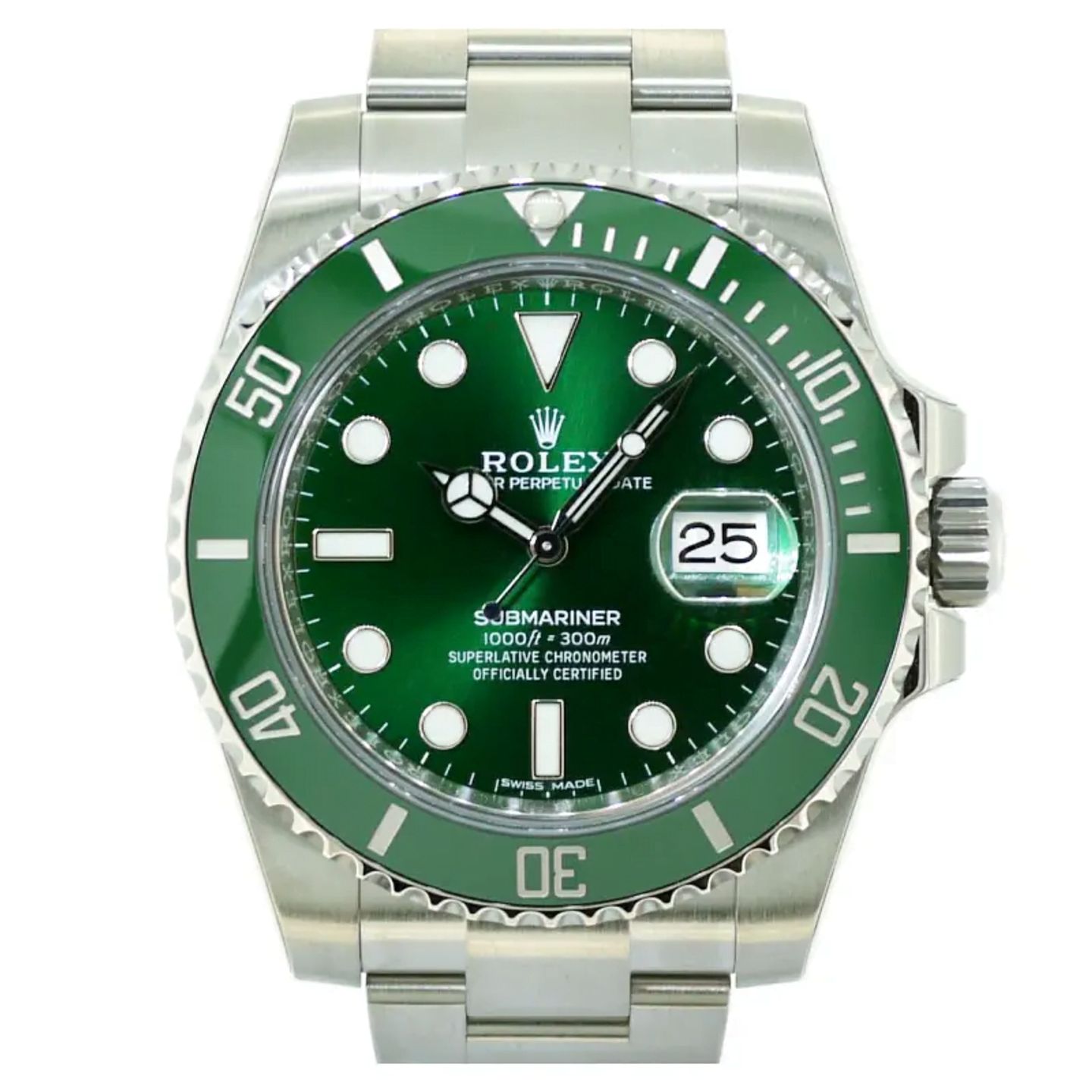 Rolex Submariner Date 116610LV (2018) - Groen wijzerplaat 40mm Staal (1/6)