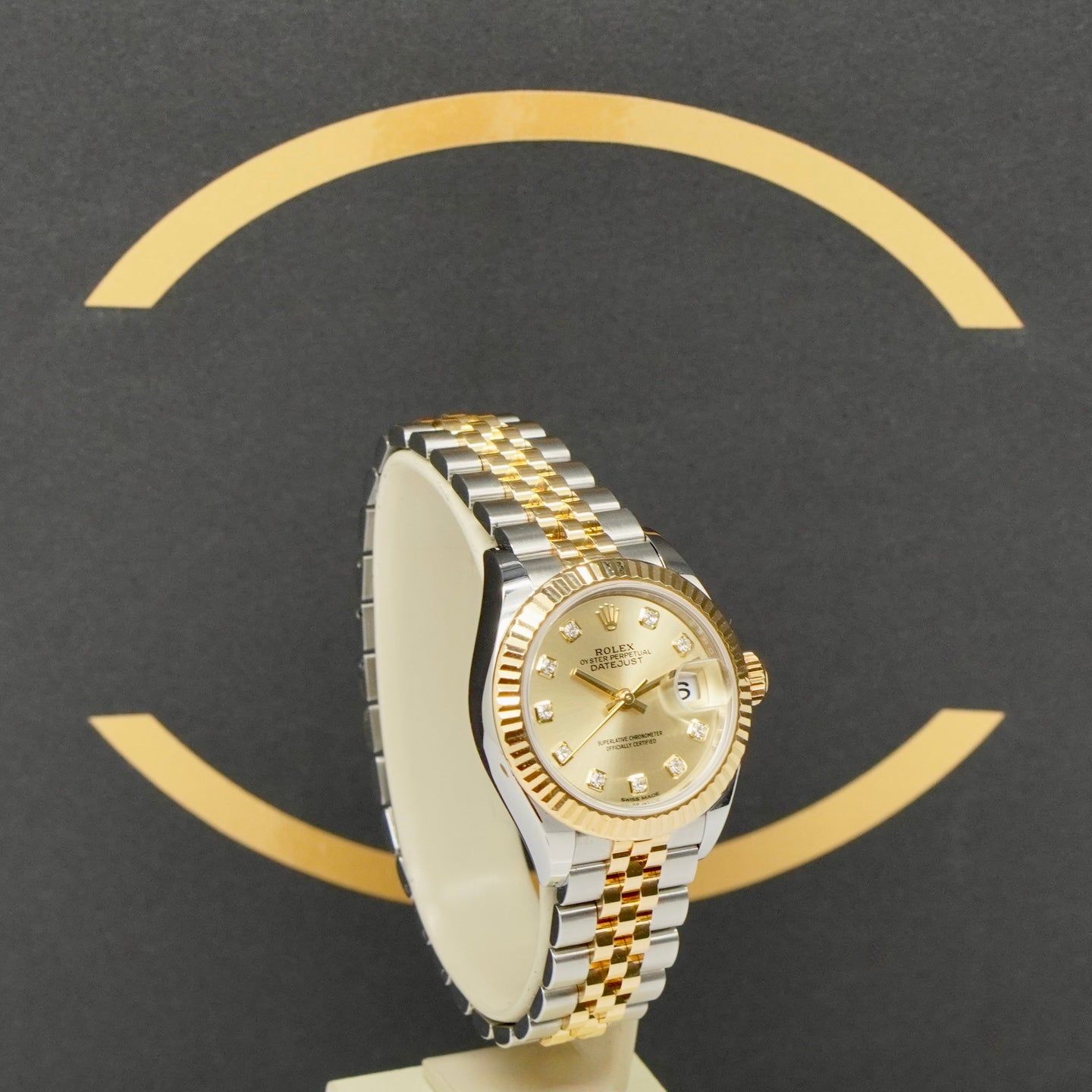 Rolex Lady-Datejust 279173 (2018) - Champagne dial 28 mm Gold/Steel case (3/7)
