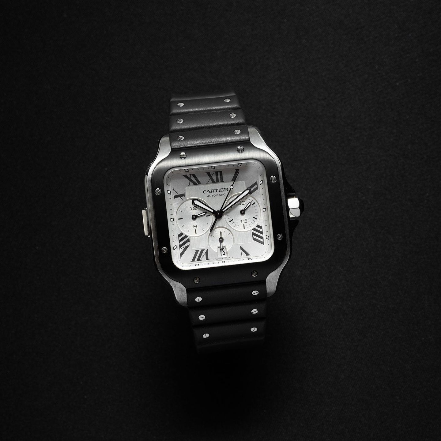 Cartier Santos WSSA0017 (Onbekend (willekeurig serienummer)) - Wit wijzerplaat 43mm Staal (2/5)