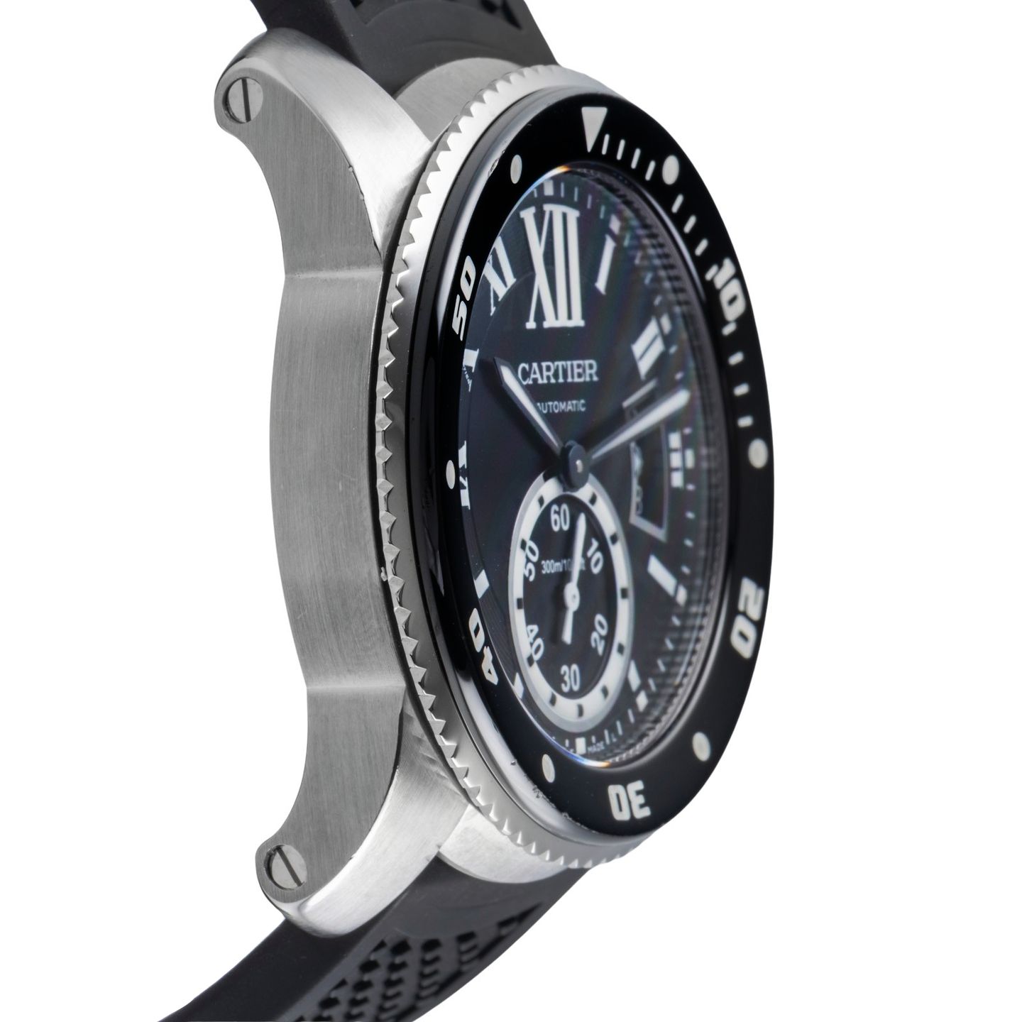 Cartier Calibre de Cartier Diver W7100056 (2010) - Zwart wijzerplaat 42mm Staal (7/8)