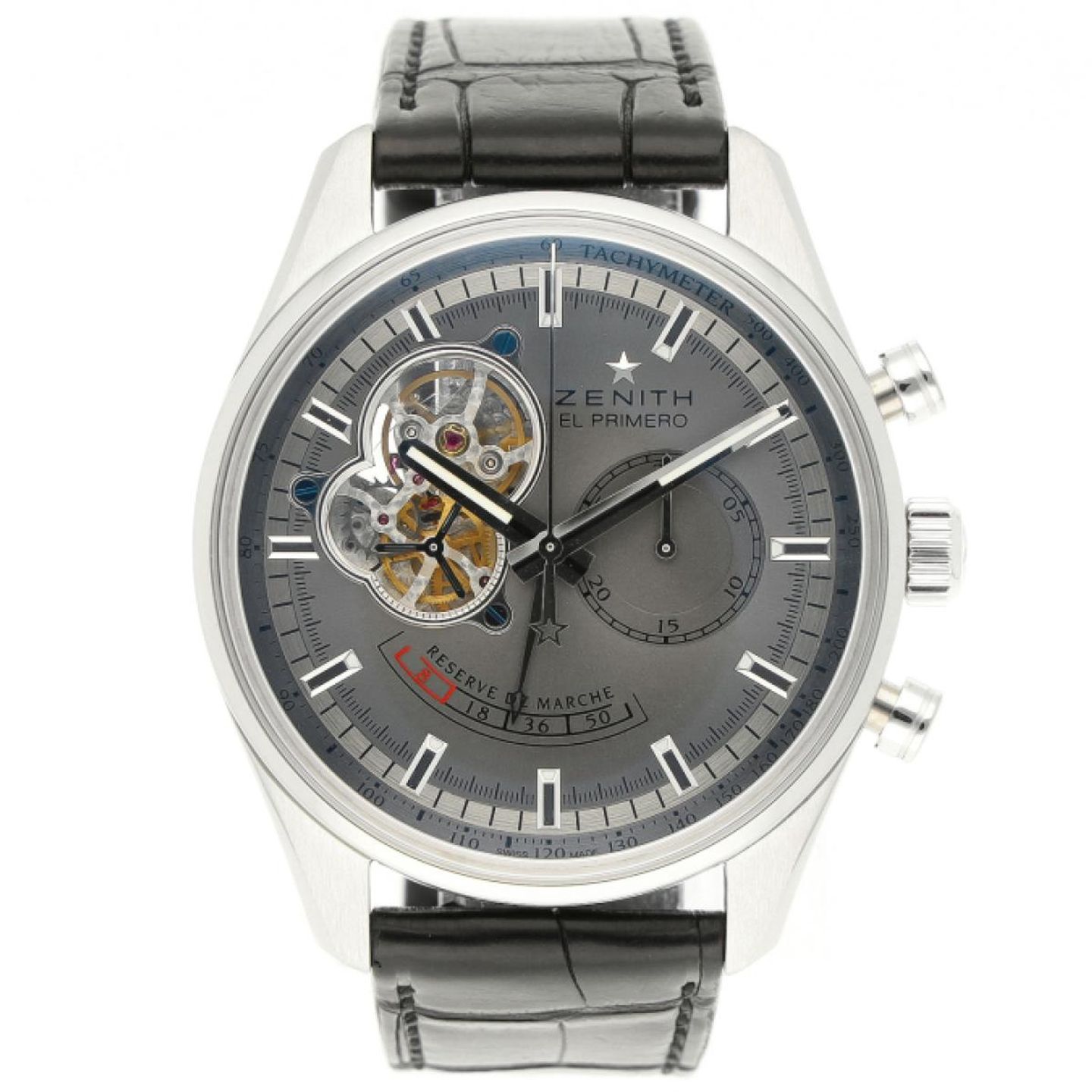 Zenith El Primero Chronomaster 40.2082.4021/91.C496 (2014) - Grey dial 42 mm Platinum case (1/8)