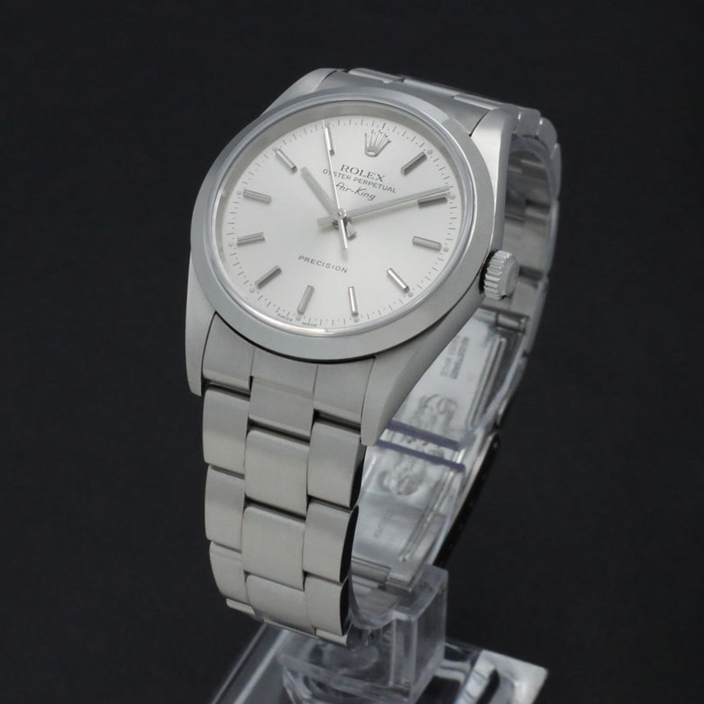 Rolex Air-King 14000M (2002) - Silver dial 34 mm Steel case (5/7)