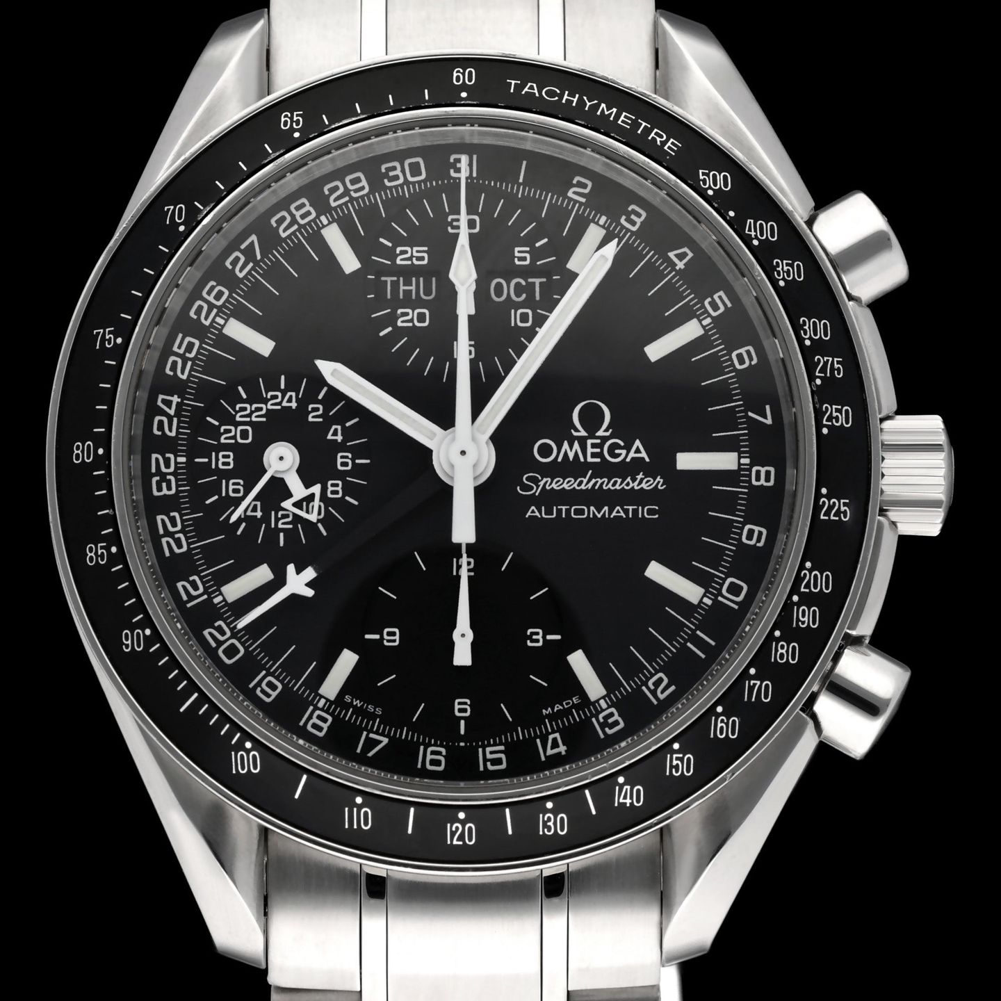 Omega Speedmaster Day Date 3520.50.00 (2000) - Black dial 39 mm Steel case (1/8)