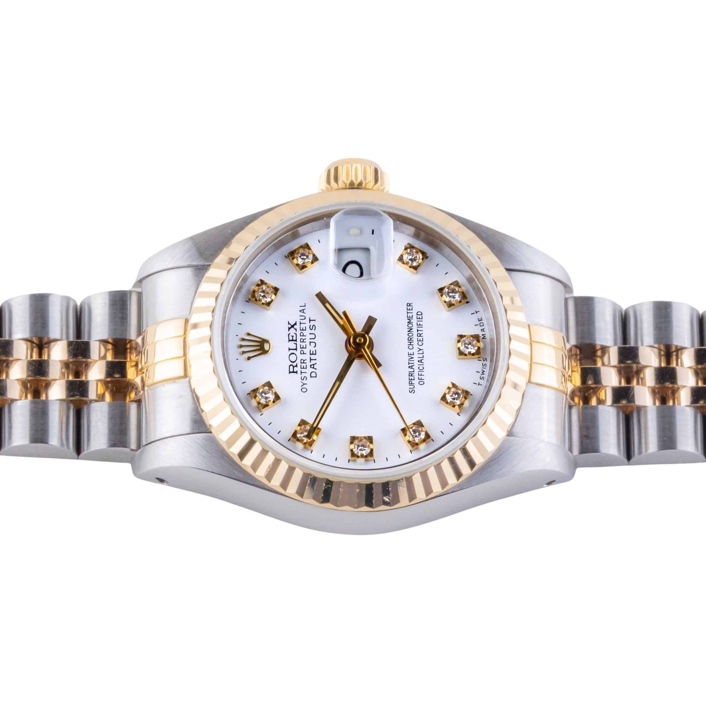 Rolex Lady-Datejust 69173 (1985) - White dial 26 mm Gold/Steel case (5/8)