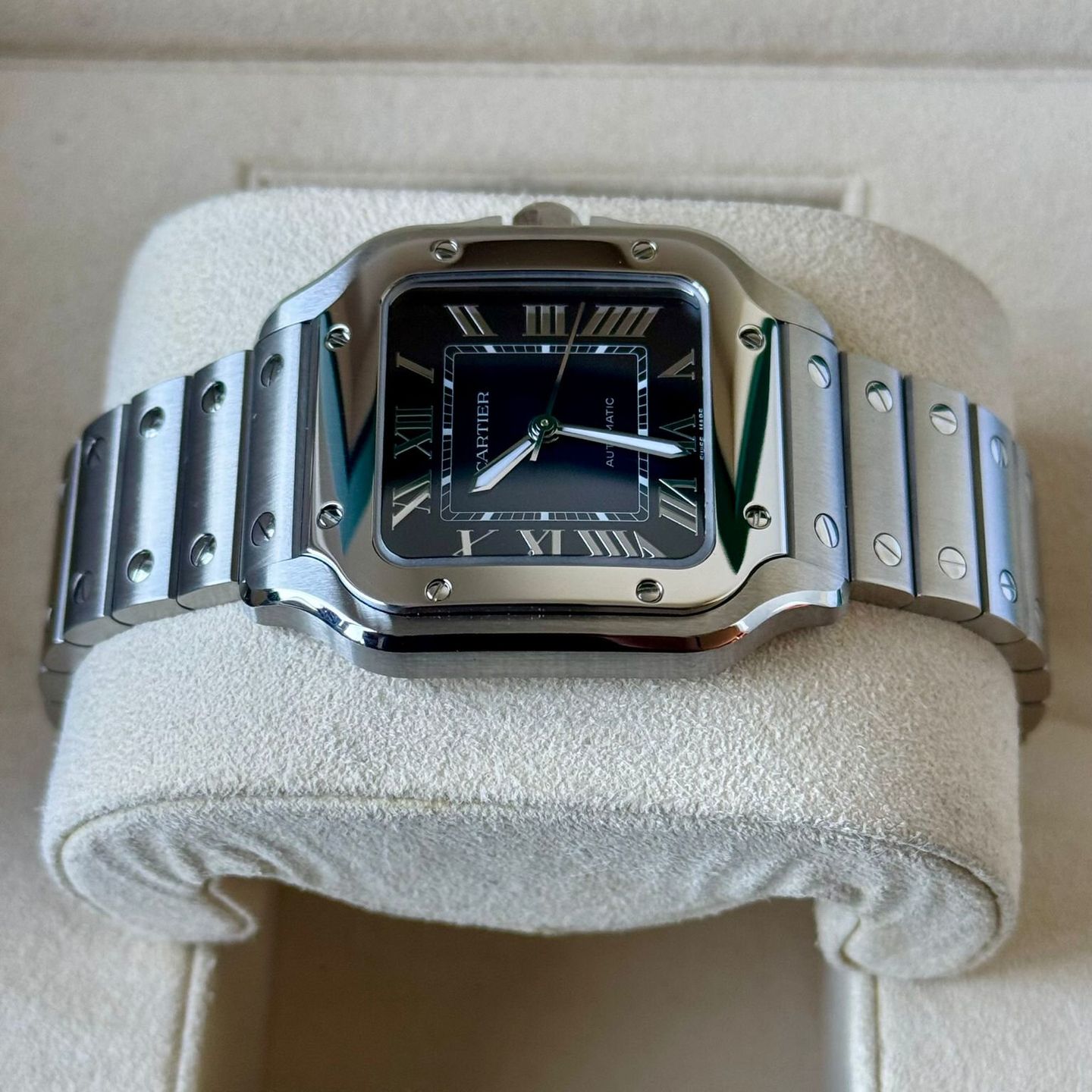 Cartier Santos WSSA0063 (2024) - Blauw wijzerplaat 35mm Staal (5/7)