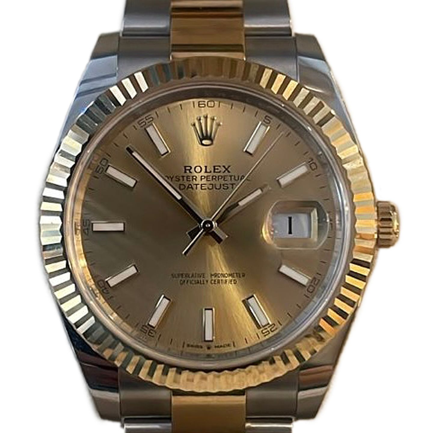 Rolex Datejust 41 126333 (2023) - Champagne dial 41 mm Gold/Steel case (1/3)