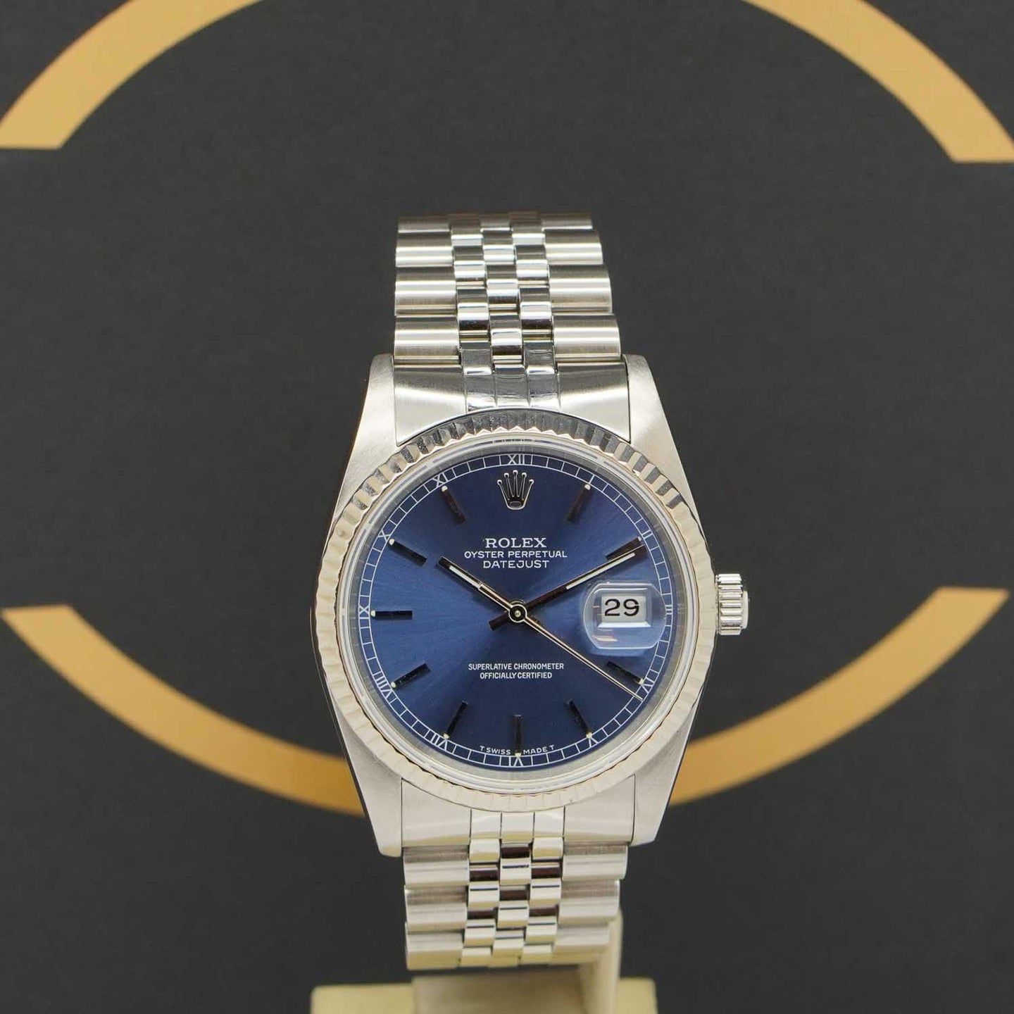 Rolex Datejust 36 16234 (1990) - Blue dial 36 mm Steel case (1/7)
