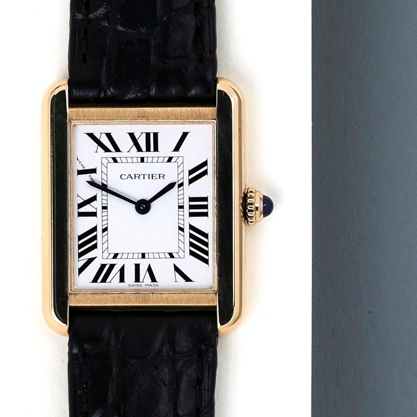 Cartier Tank Solo W5200002 (2009) - Zilver wijzerplaat 31mm Geelgoud (5/8)