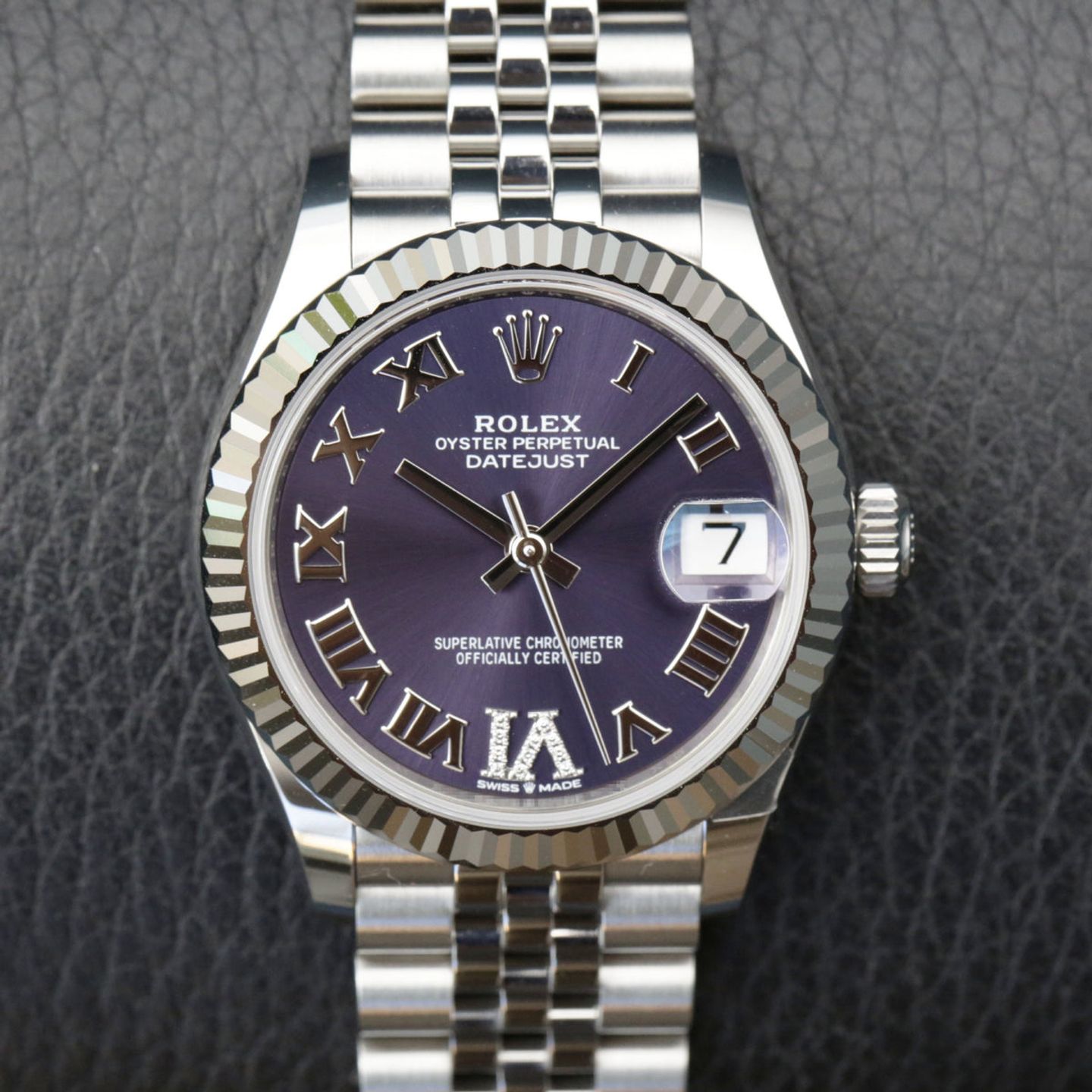 Rolex Datejust 31 278274 (2024) - Purple dial 31 mm Steel case (1/8)